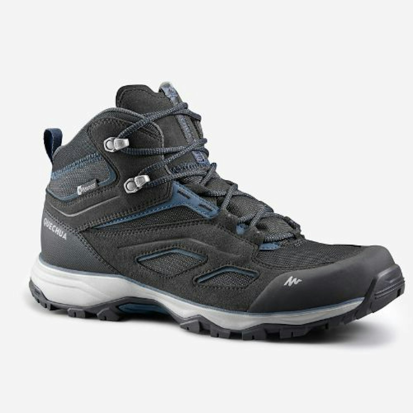 Men's Waterproof Mountain Walking Shoes - MH100 Mid - Black