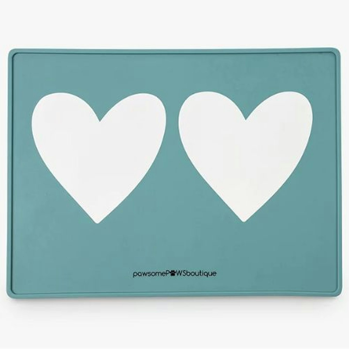 Pawsome Paws Boutique Hearts Pet Bowls Placemat