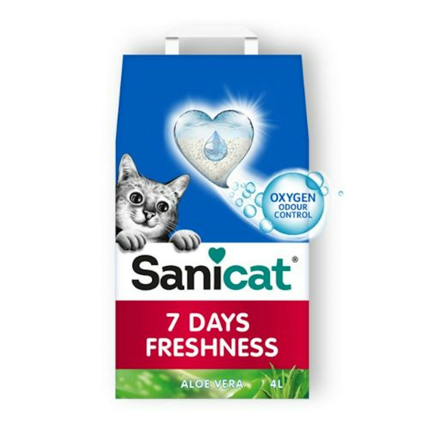 Sanicat Aloe Vera 7-Day Freshness Clumping Cat Litter, 4L