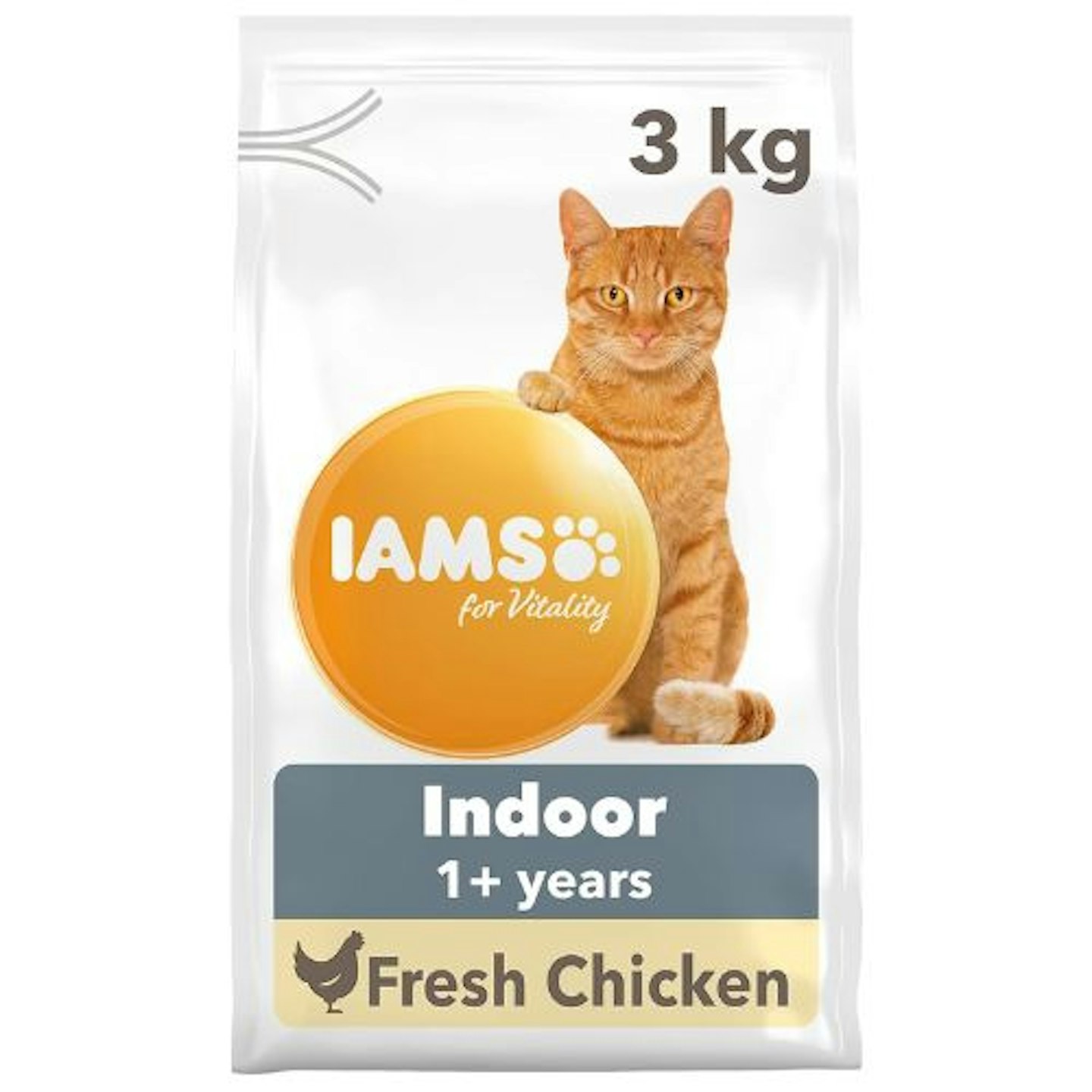 IAMS Indoor Complete Dry Cat Food for Adult and Senior Cats, 3kg