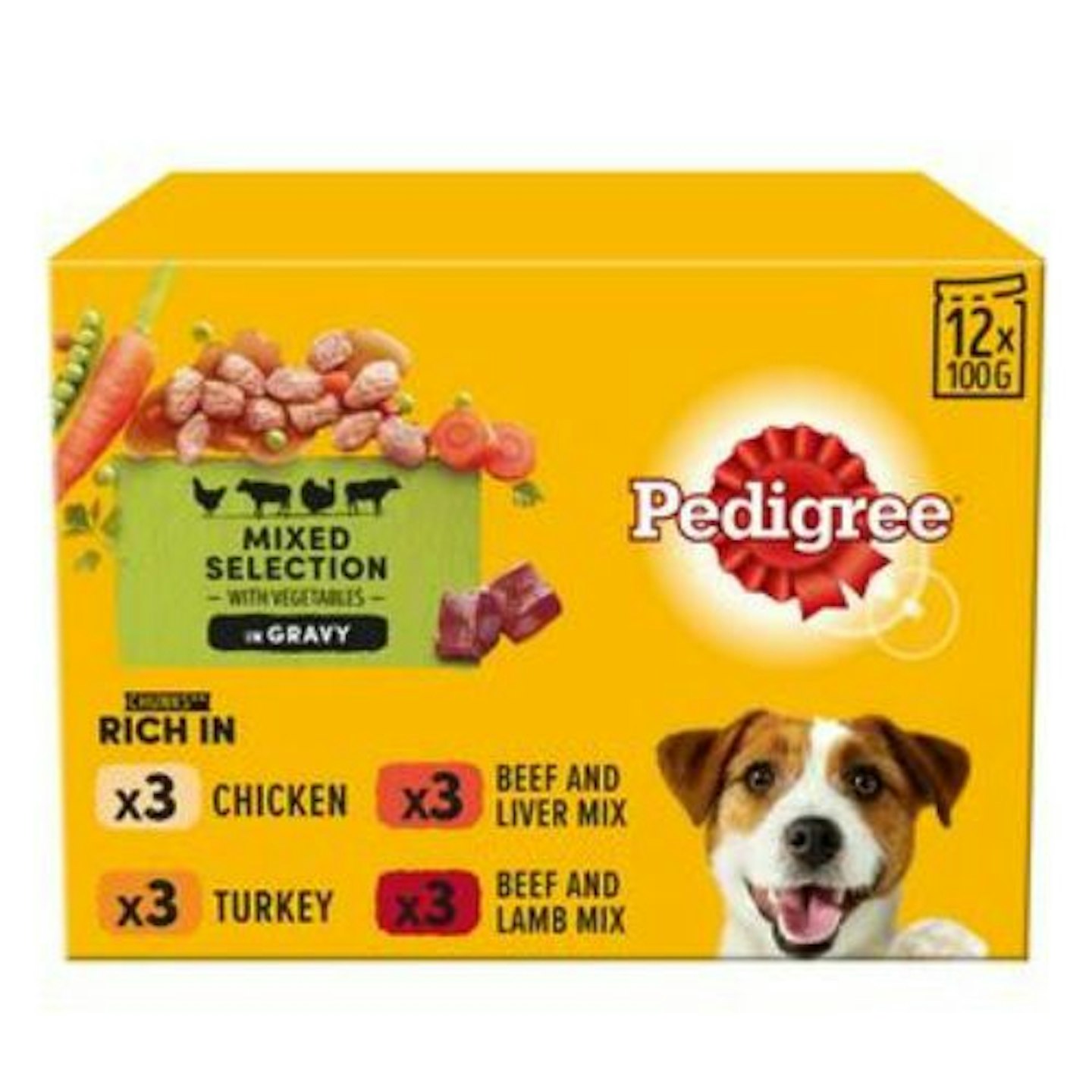 Pedigree Adult Wet Dog Food Pouches Mixed Selection in Gravy