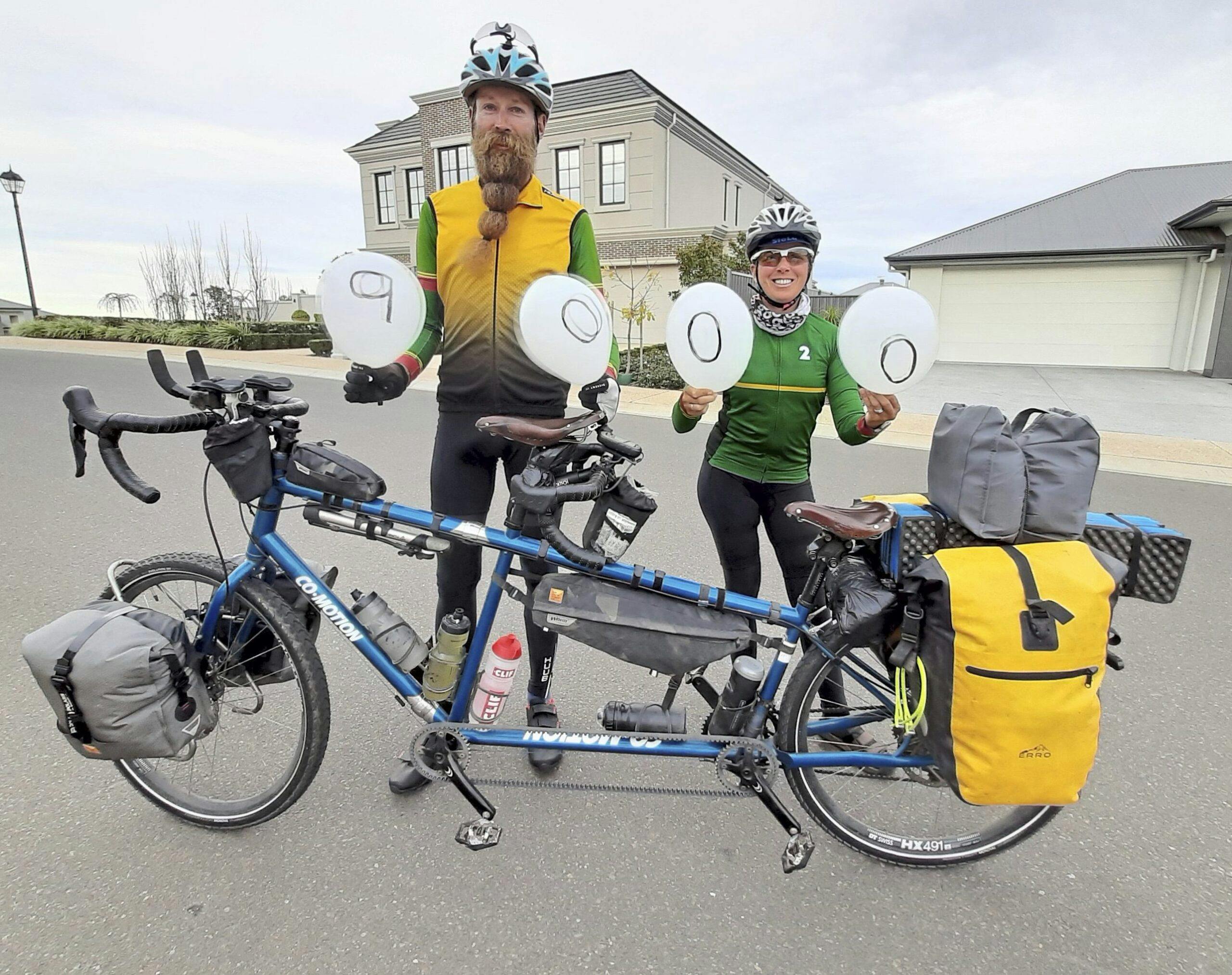 We cycled round the world on a tandem bike