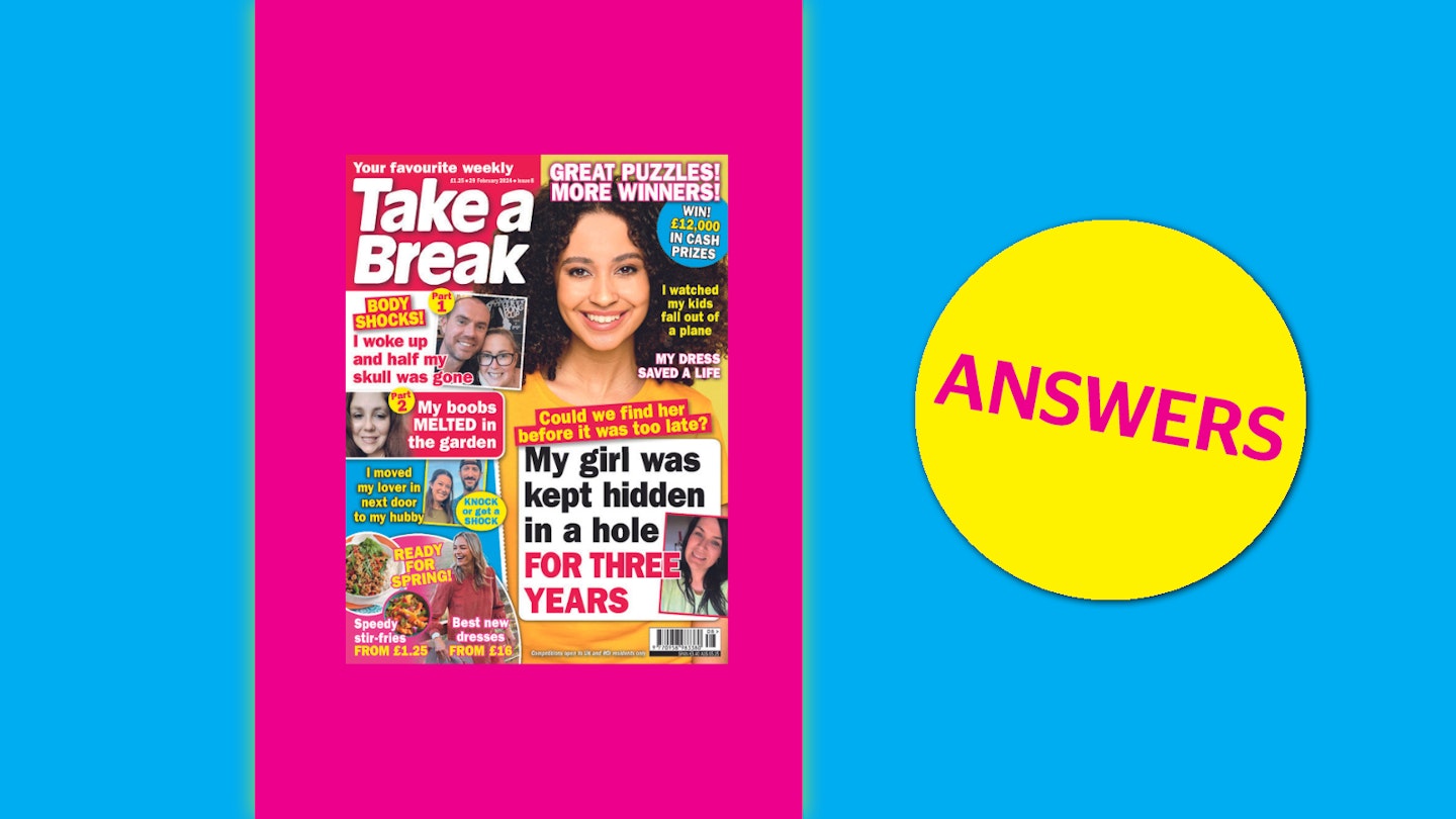 Take a Break Issue 8 Answers