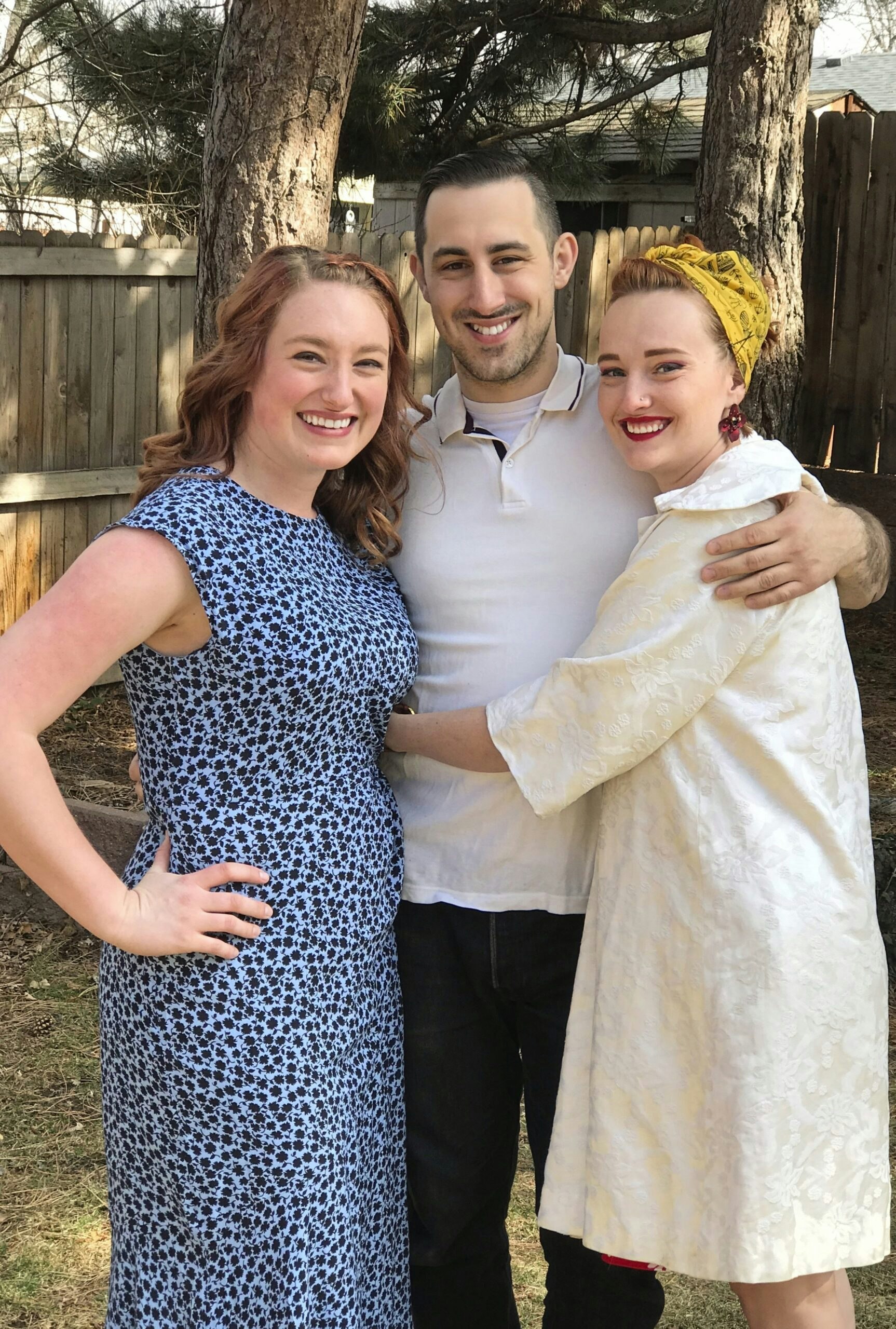 Two brides, one groom