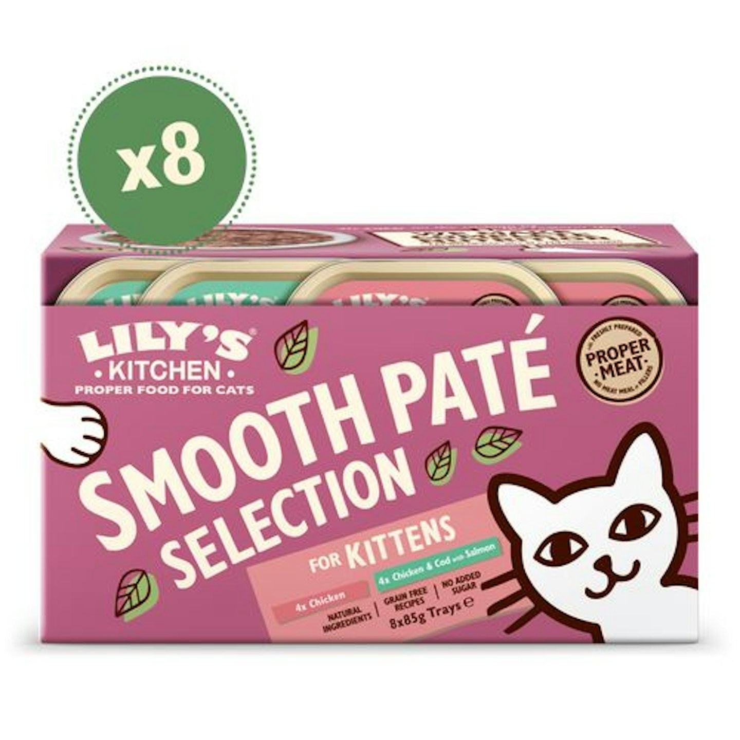 Lily's Kitchen Smooth Pate Wet Kitten Food Chicken + Cod Multipack
