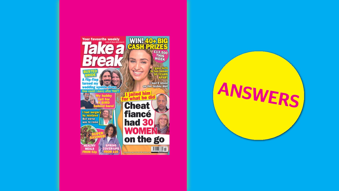 Take a Break Issue 11 Answers