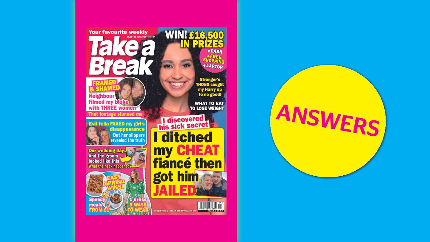 Take a Break Issue 14 Answers