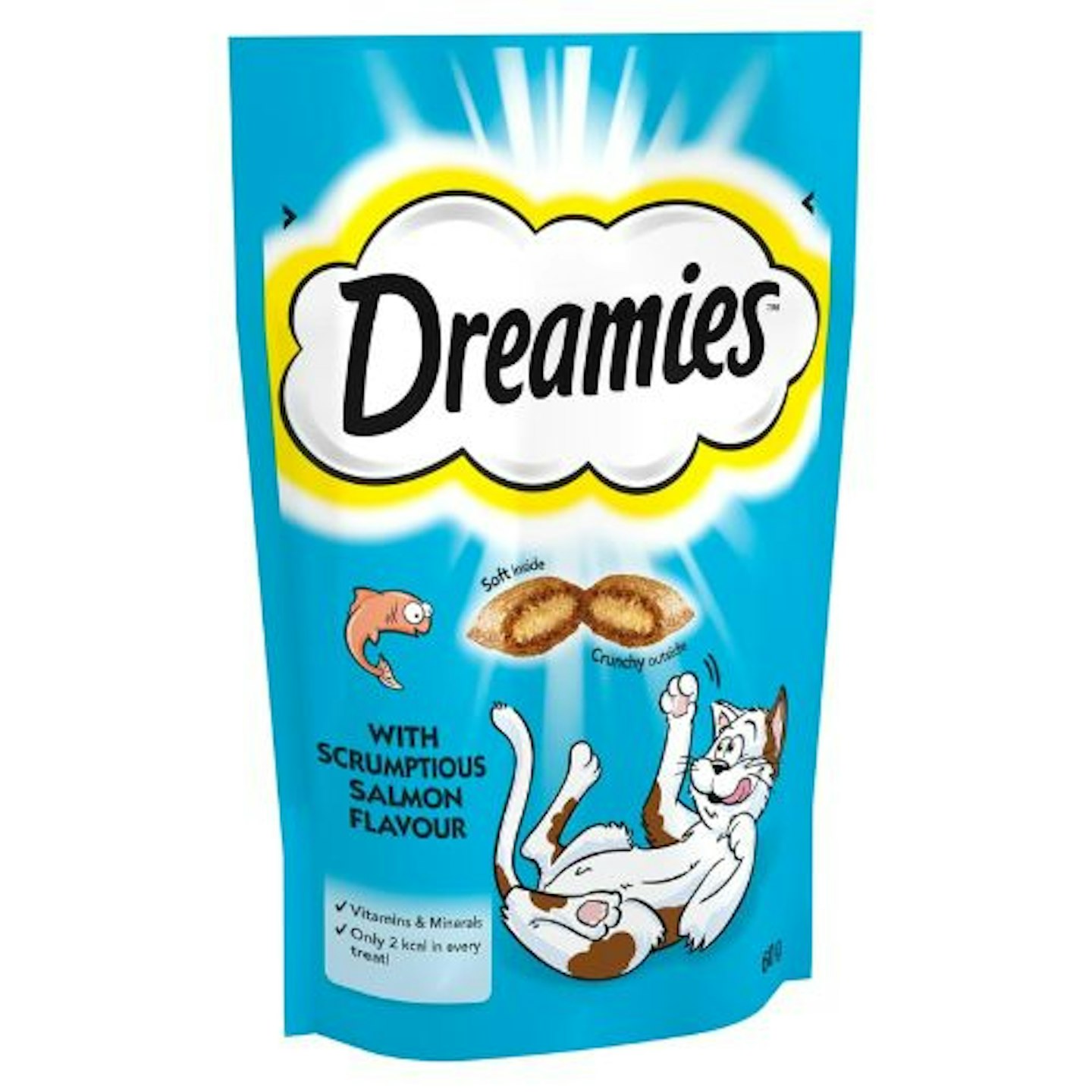 Dreamies Cat Treats, Salmon (8 x 60g)