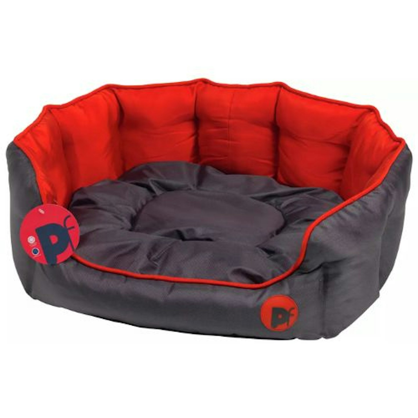 Petface Oxford Oval Red Dog Bed