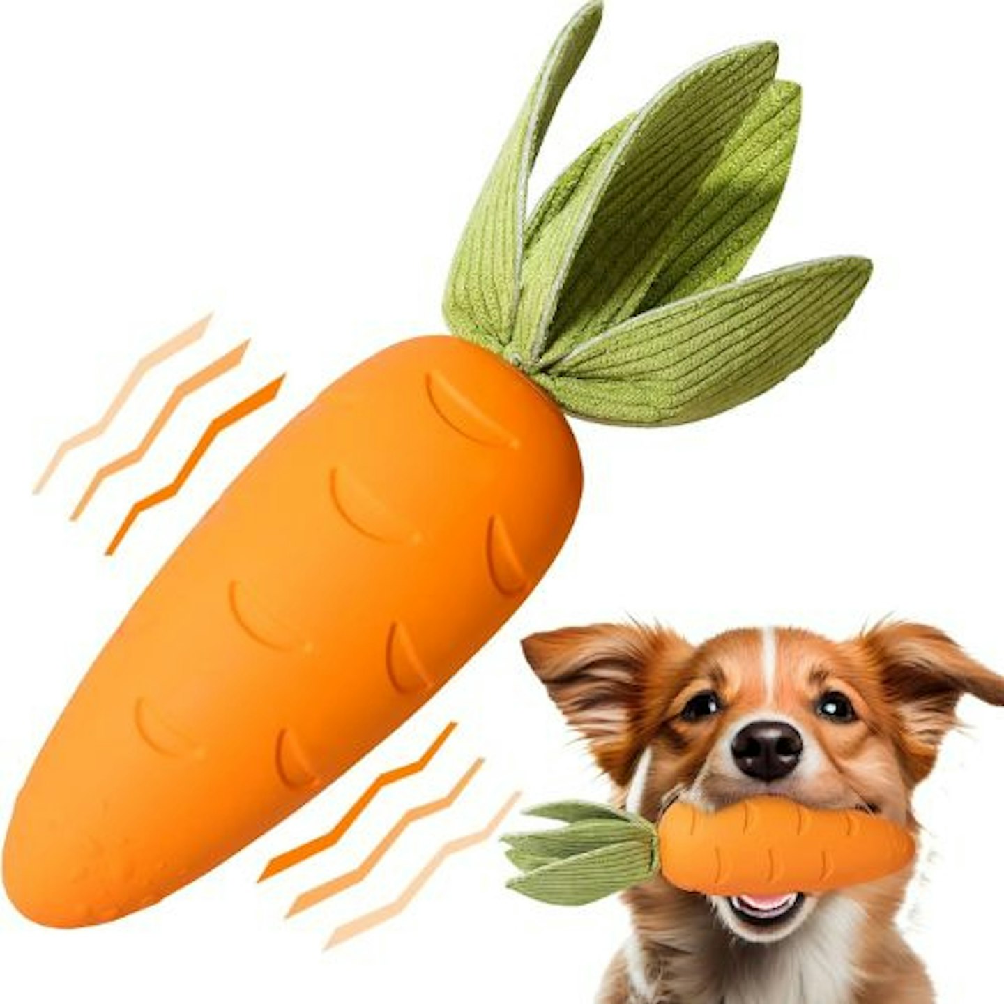 Verla Carrot Dog Toys Squeaky Dog Toy