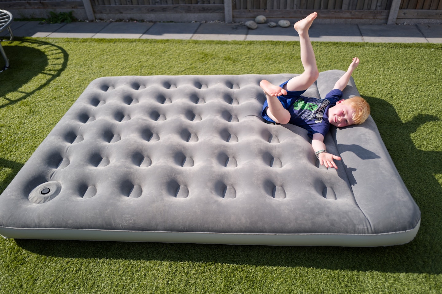 Air bed with foot pump family camping essentials