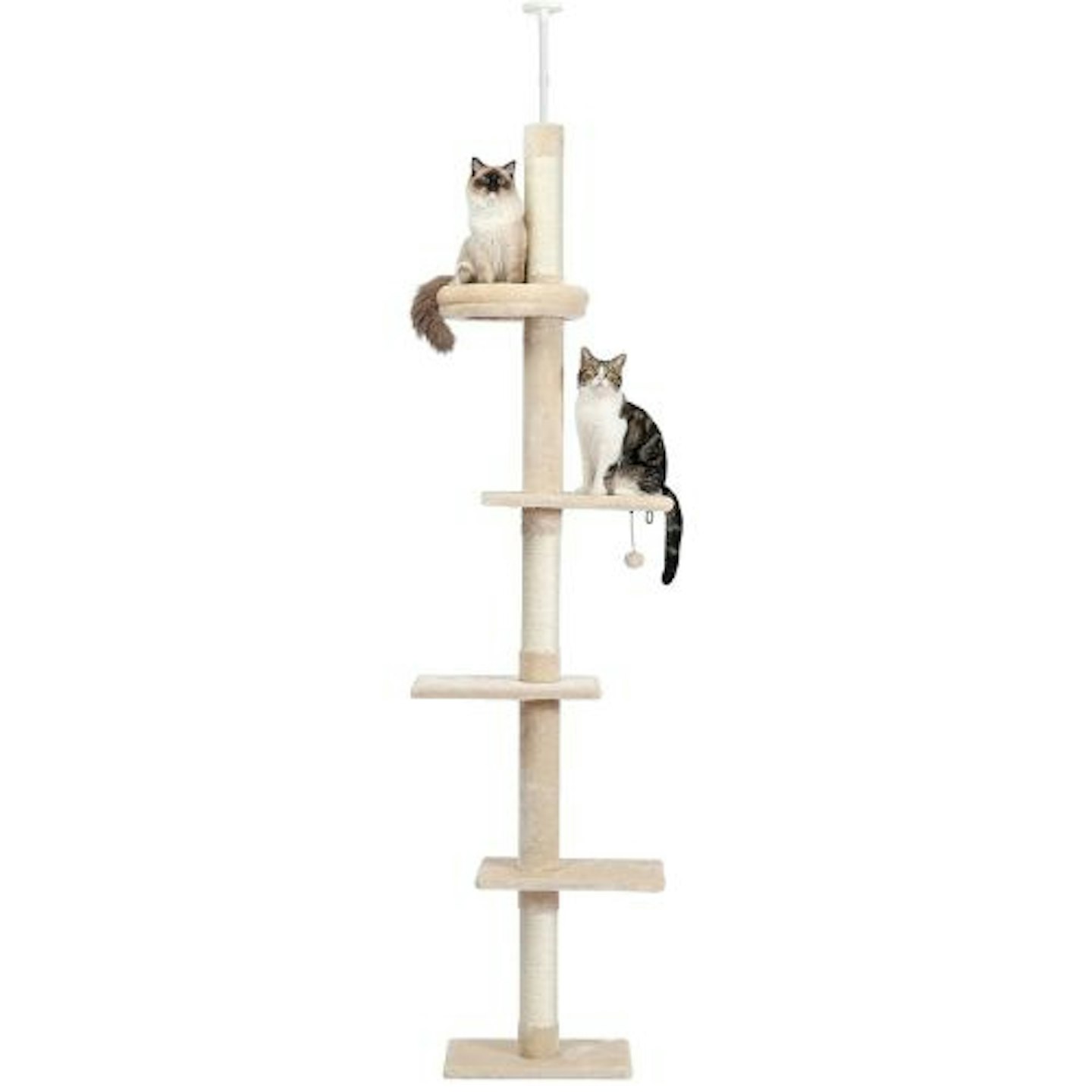 PAWZ Road Cat Tree 5-Tier Floor to Ceiling Cat Tower