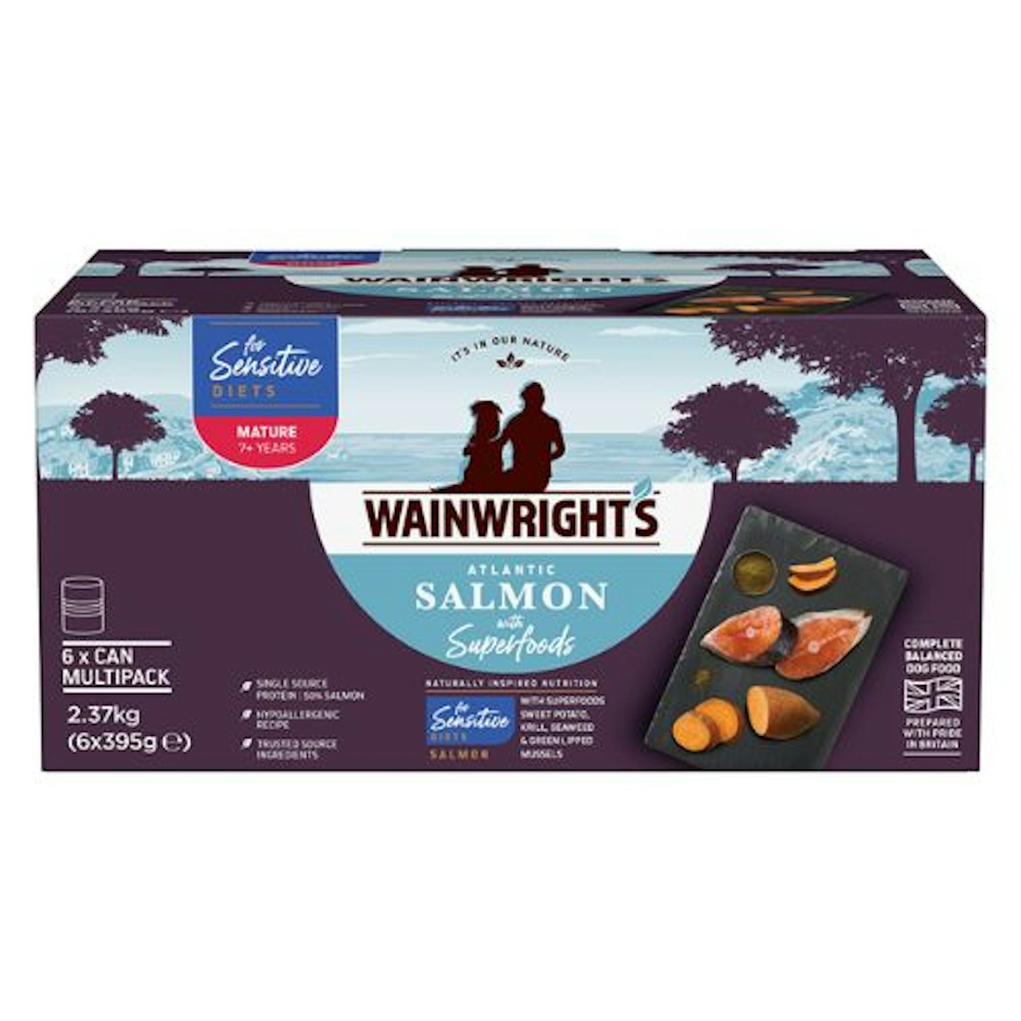 Wainwright's Sensitive Wet Mature Dog Food Atlantic Salmon with Superfoods