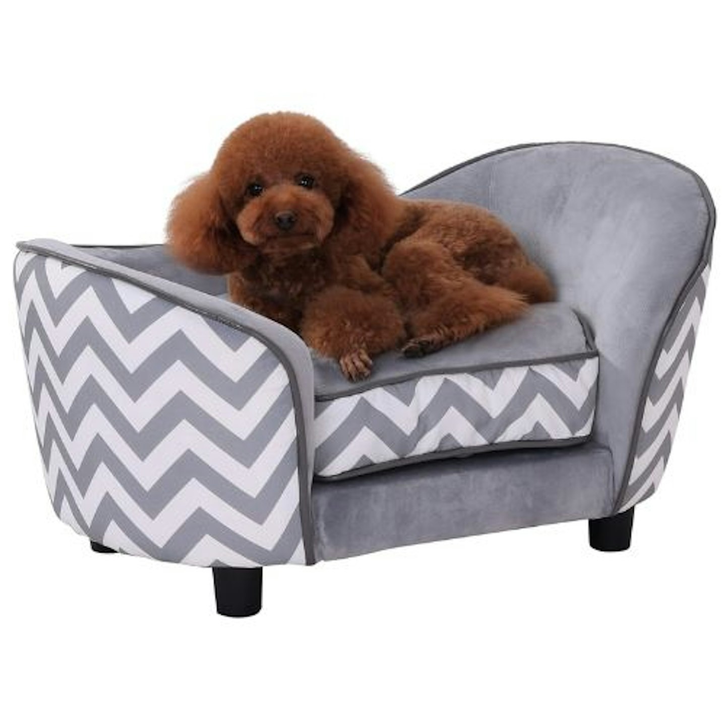 PawHut Plush Fur Dog Sofa