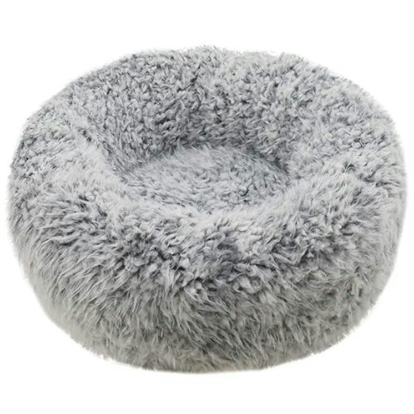 Rosewood Silver Fluff Comfort Round Dog Bed