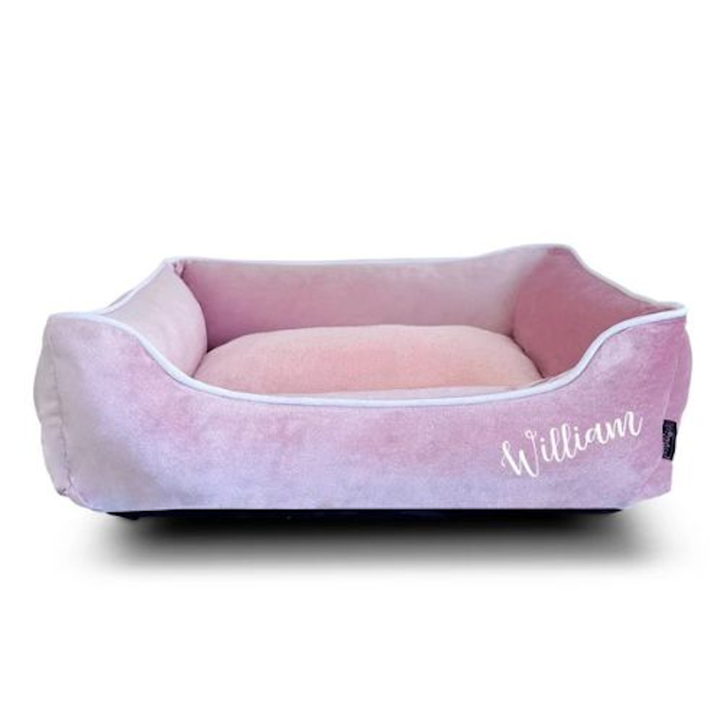 Personalised Dog Bed, LUXE Pink VELVET