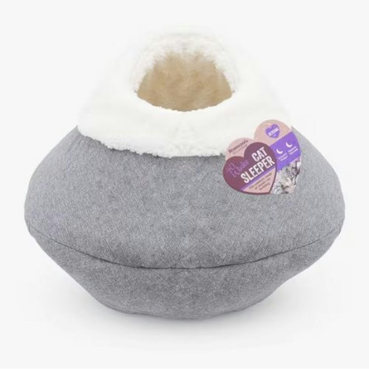 Rosewood 40 Winks Round Cosy Plush Cat Cave