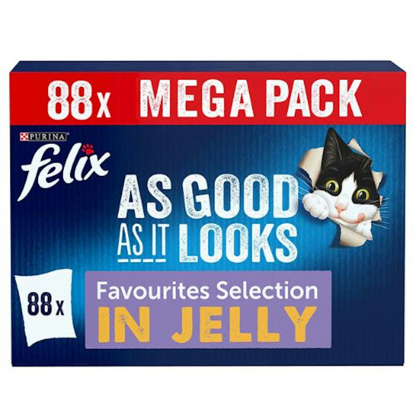 Felix Wet Cat Food Favourites Selection In Jelly