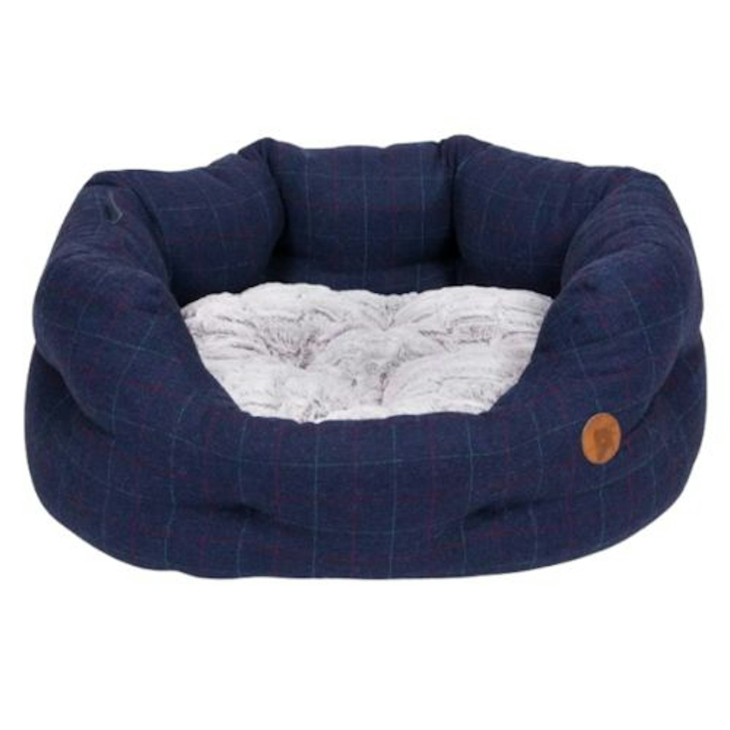 Petface Midnight Blue Tweed Oval Dog Bed