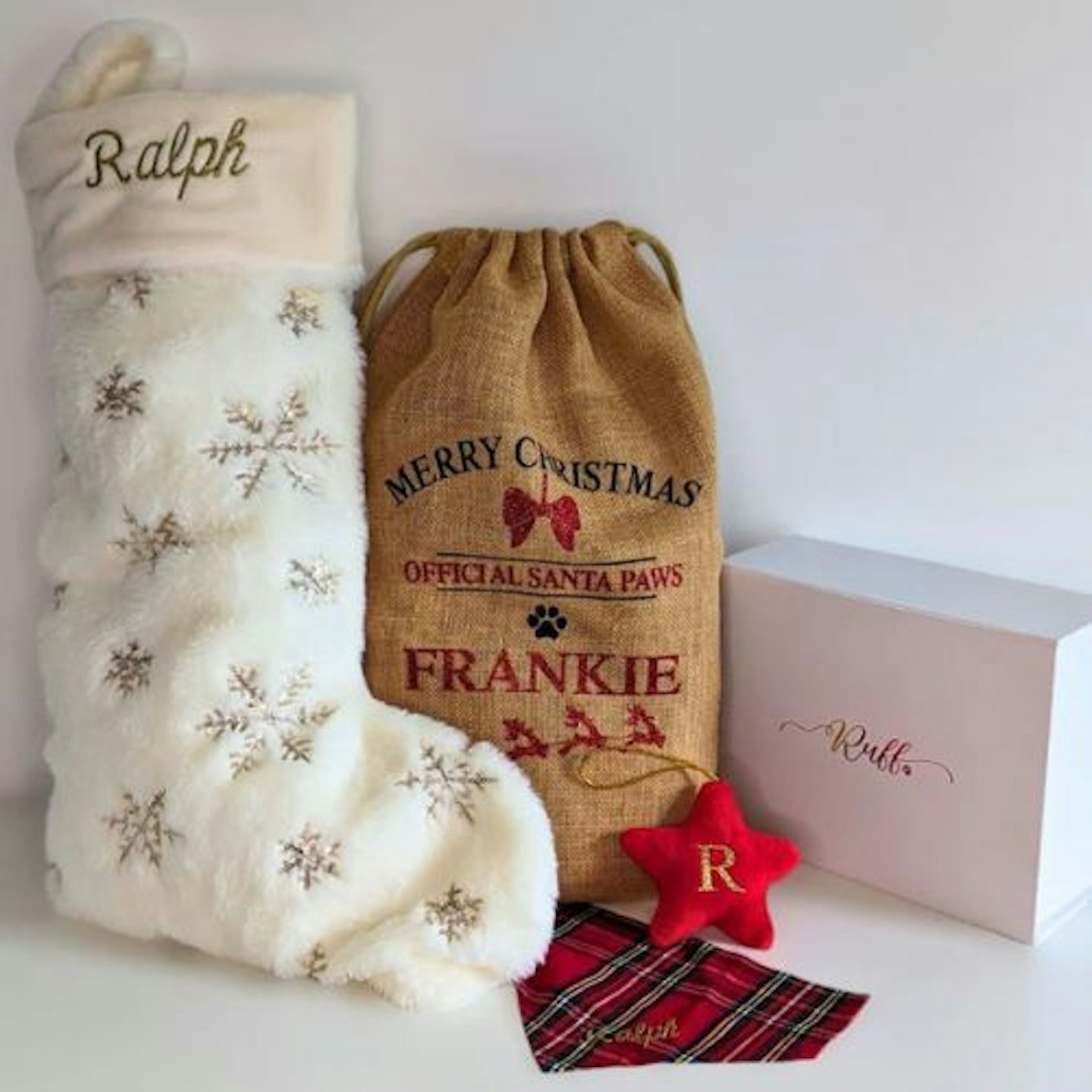 RUFF Personalised Festive Dog Gift Box