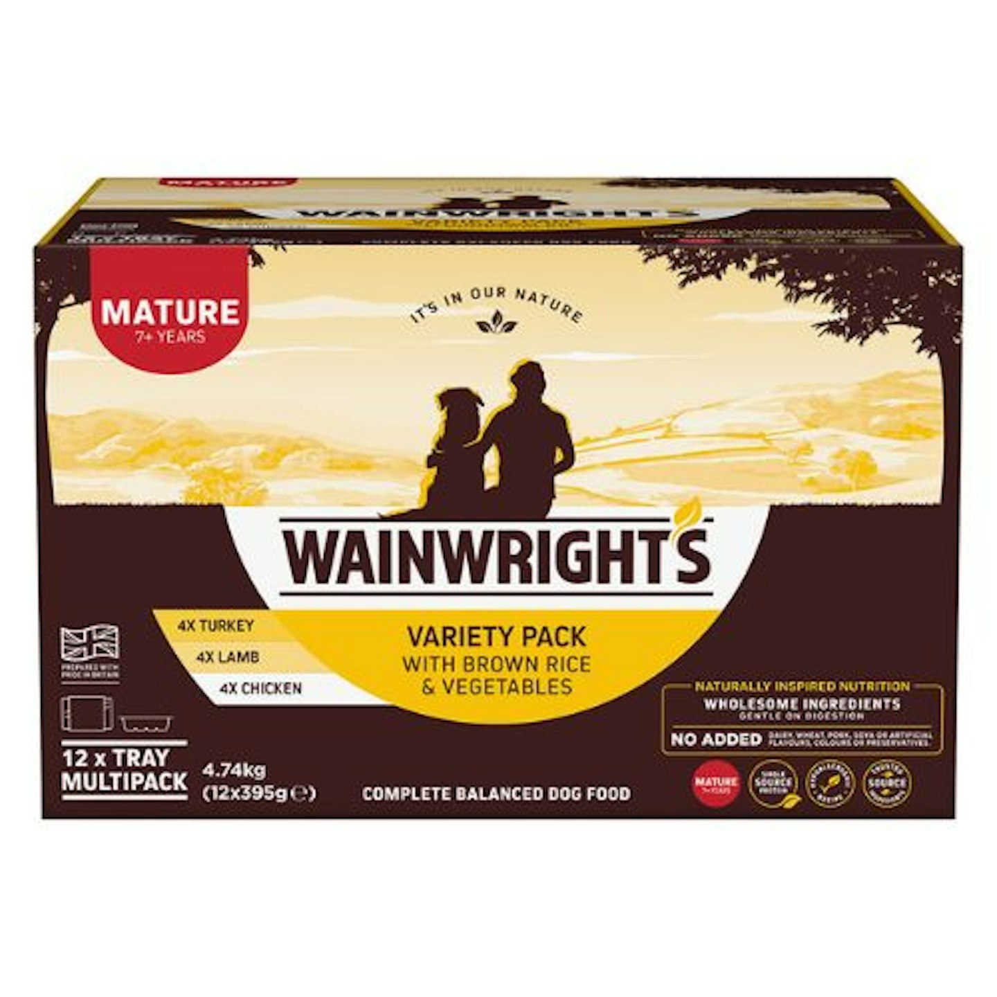 Wainwright's Wet Senior Dog Food Variety Pack 12x395g Trays