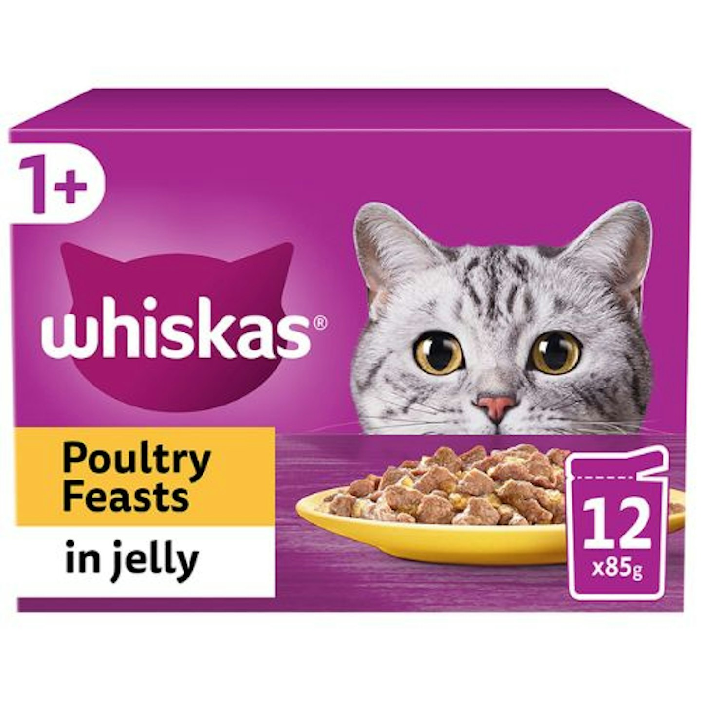 Whiskas 1+ Adult Wet Cat Food Poultry in Jelly