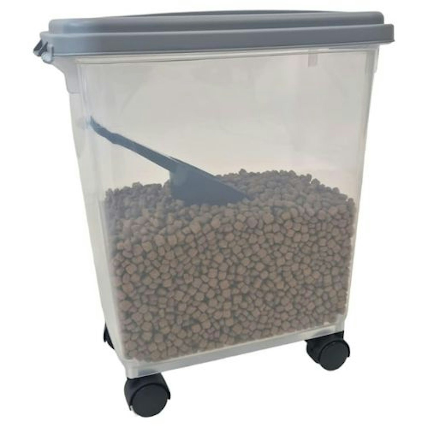 product image of HH Home Hut Clear Pet Food Container on Wheels