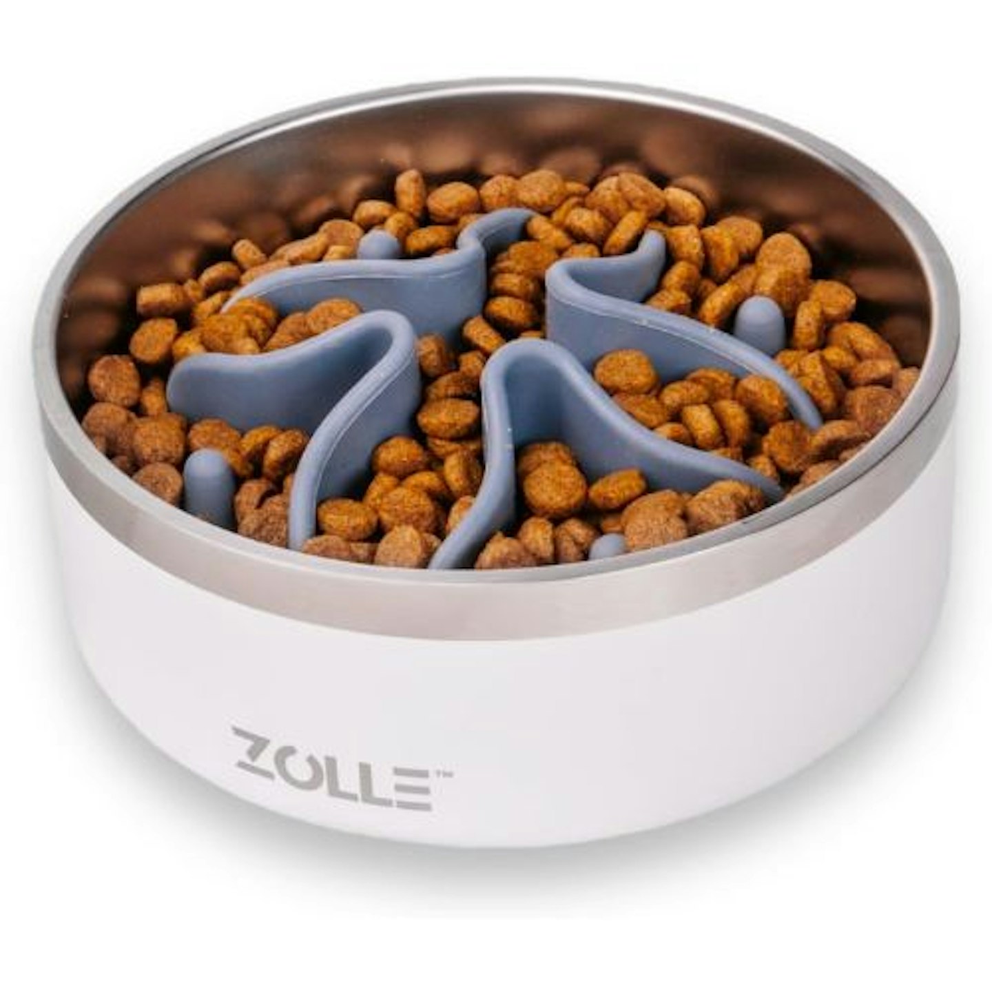 Zolle Stainless Steel Slow Feeder Dog Bowl