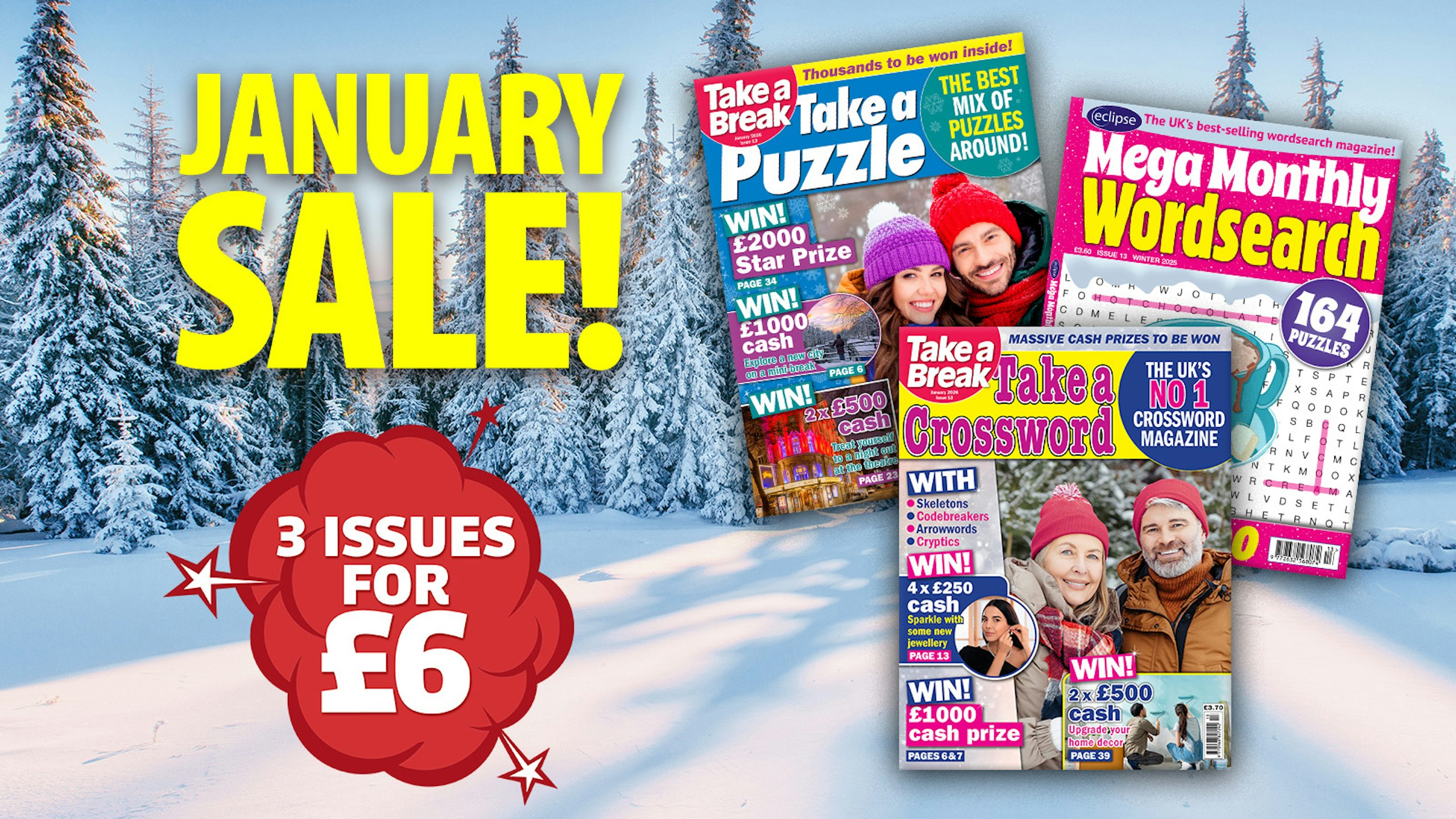 3 issues for £6 when you subscribe to a puzzle magazine