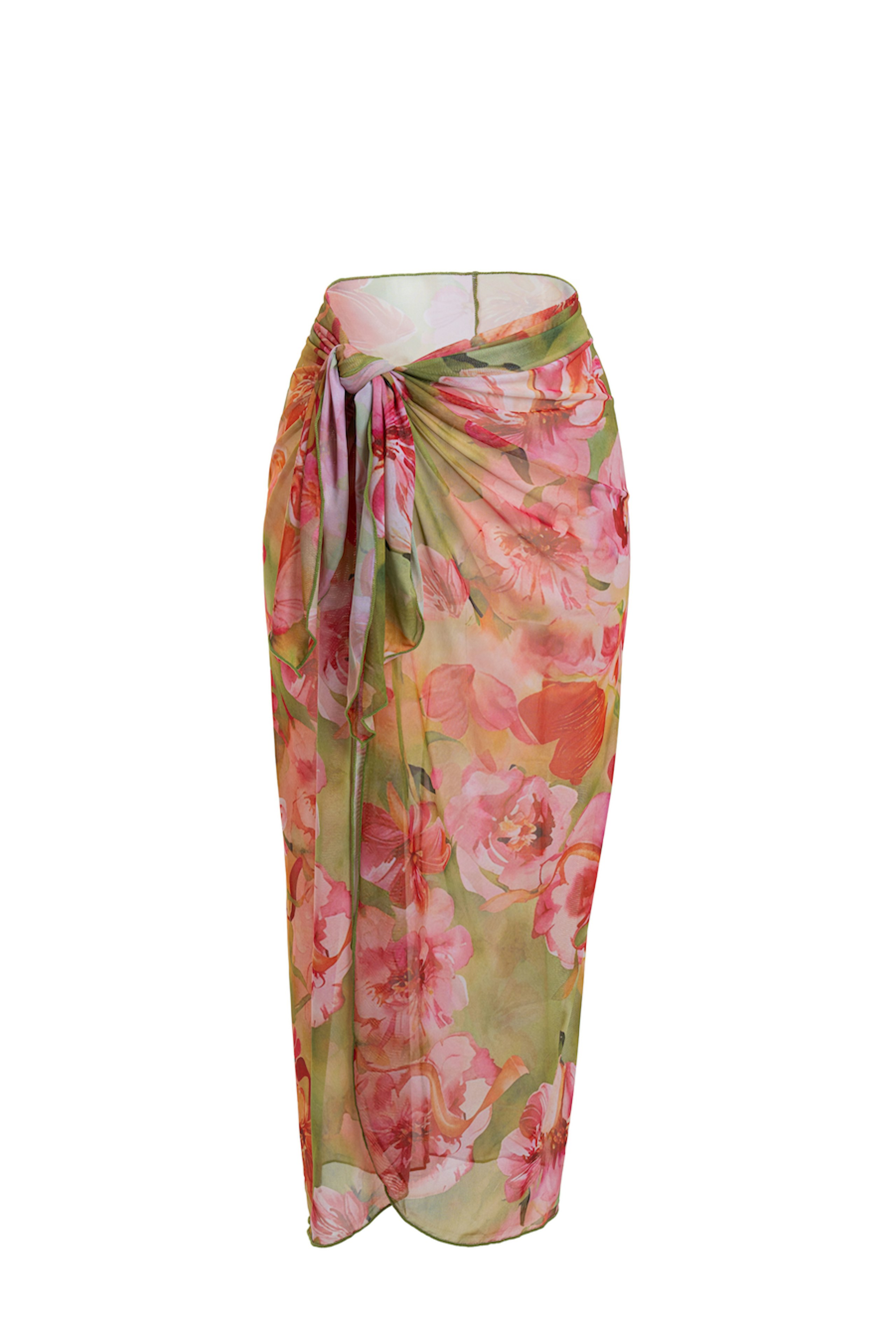 Pink Floral Printed Sarong