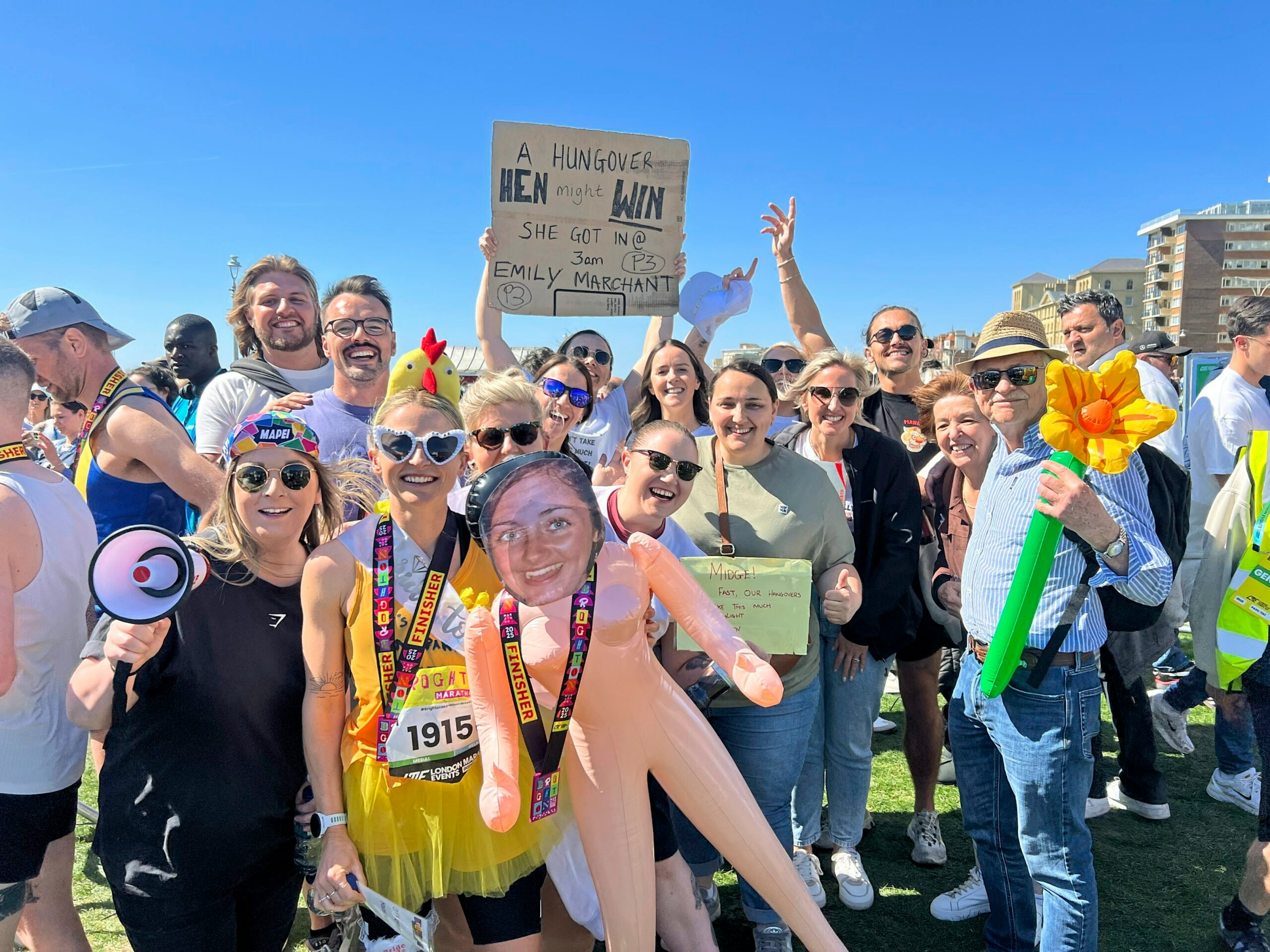 Ran Hen do marathon hungover
