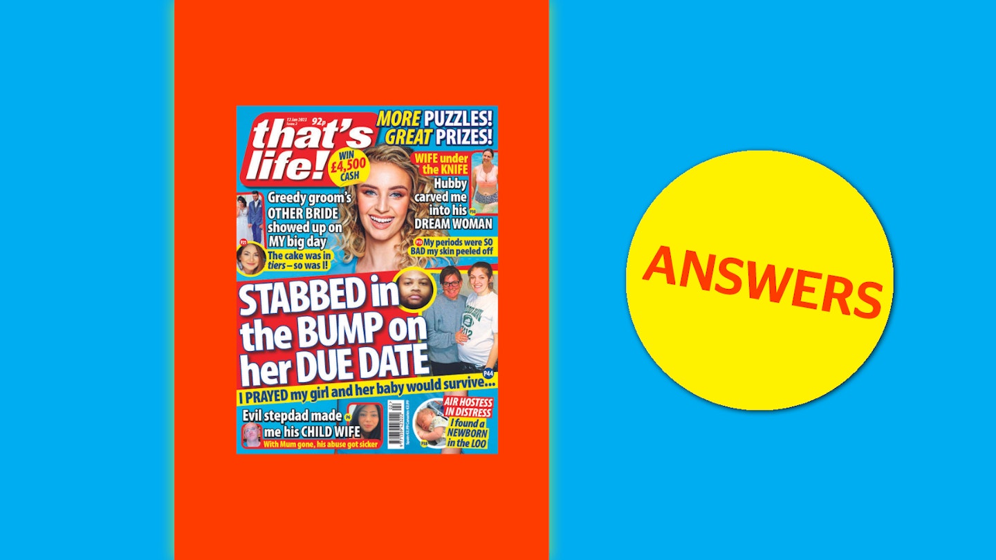 that’s life! Issue 2 Answers