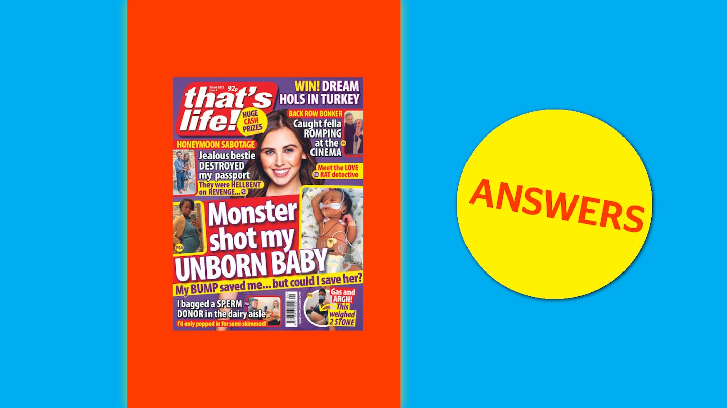 that’s life! Issue 4 Answers