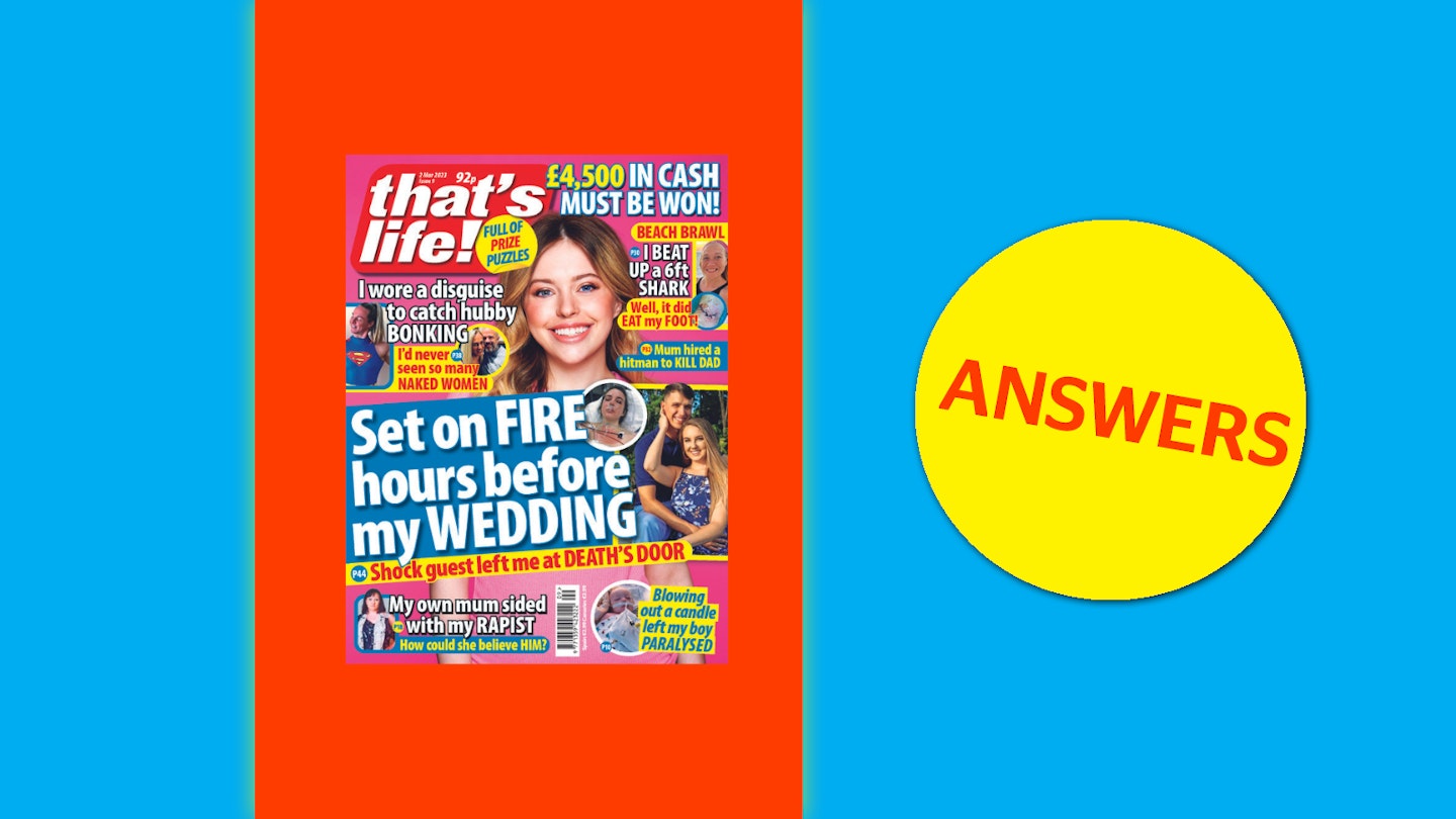 that’s life! Issue 9 Answers