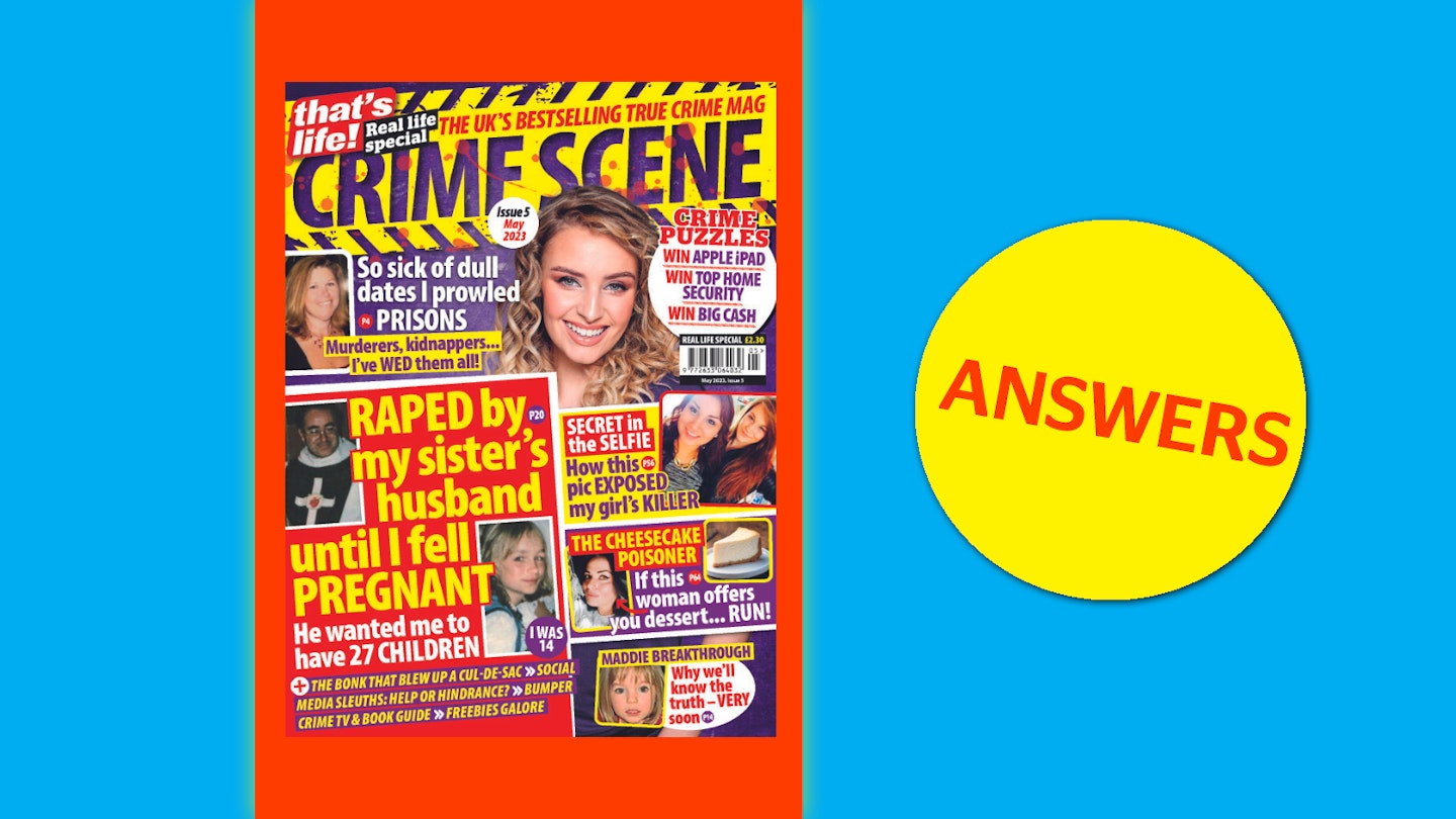 that's life! Crime Scene May Answers