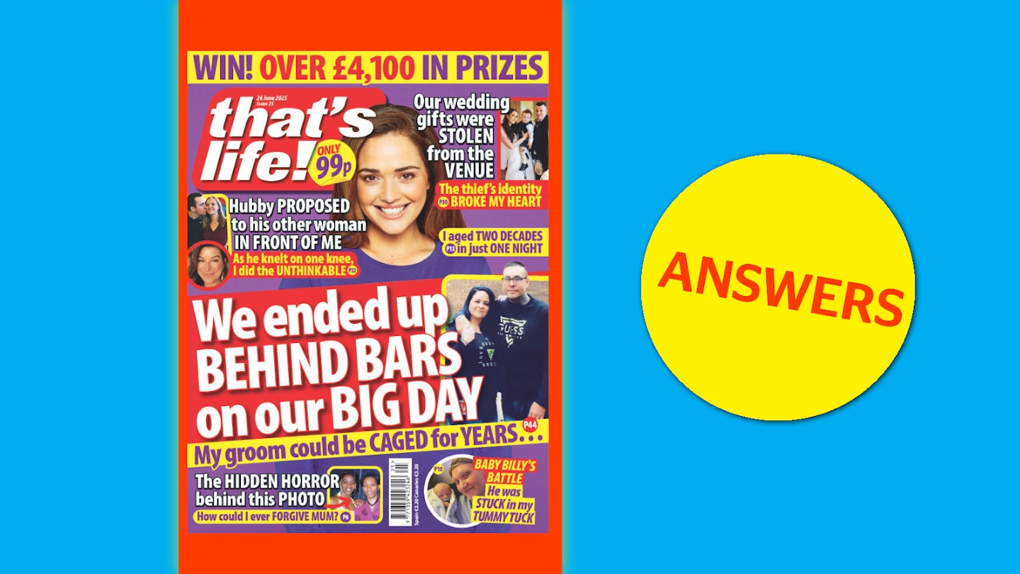 That's Life Issue 25 Entry Coupon