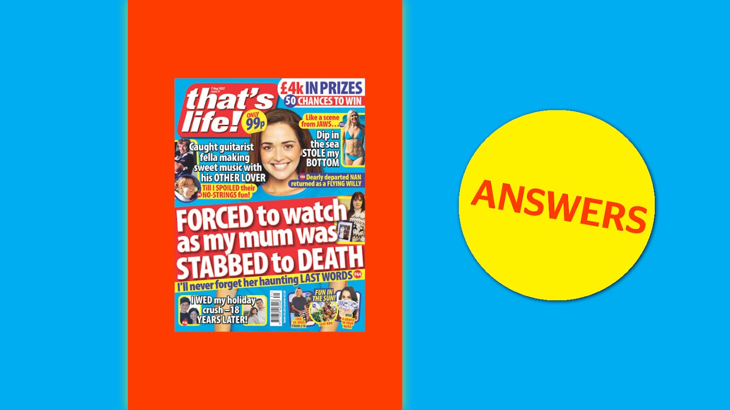 That's Life Issue 31 Entry Coupon