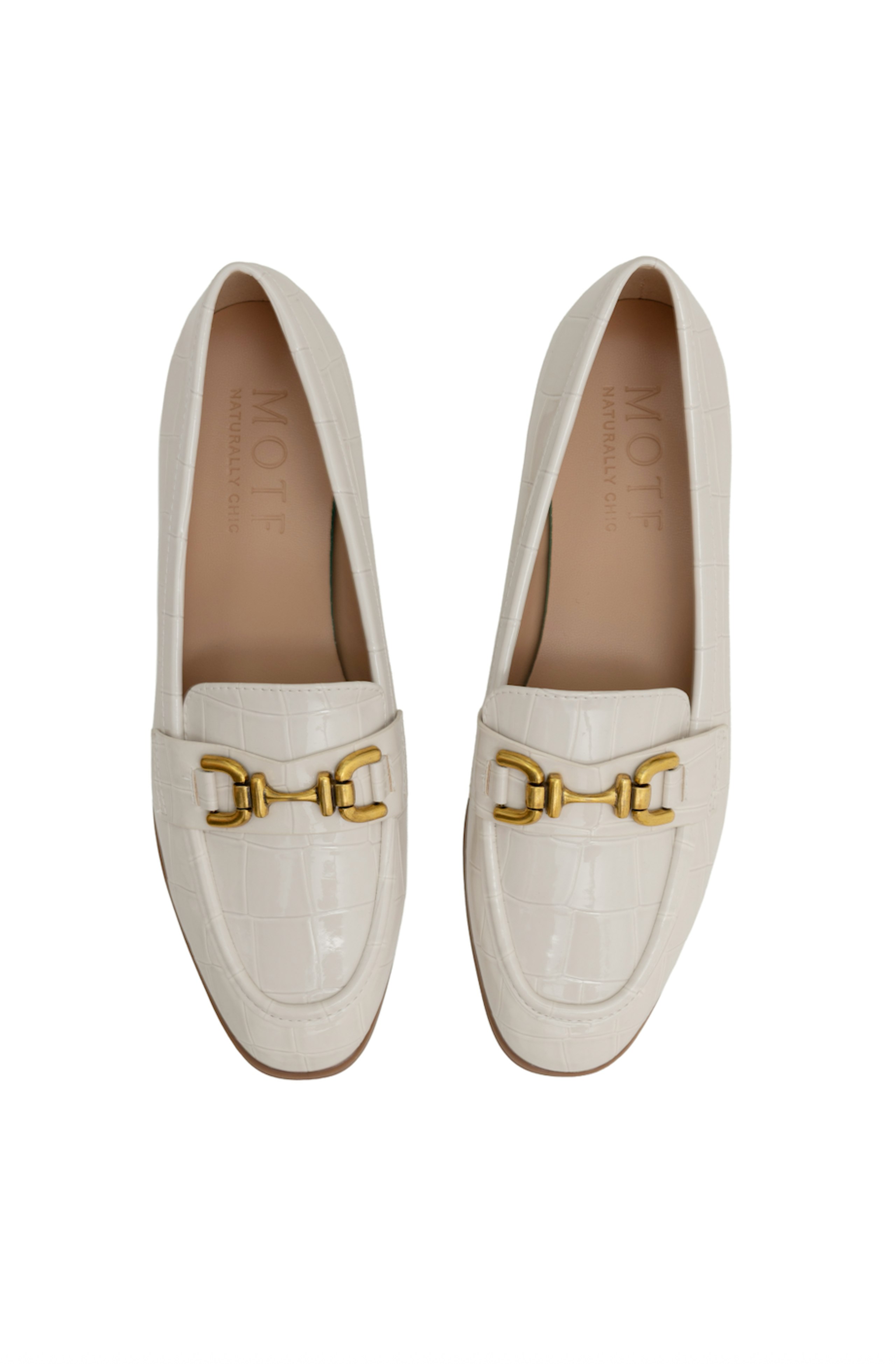 White Buckle Loafers