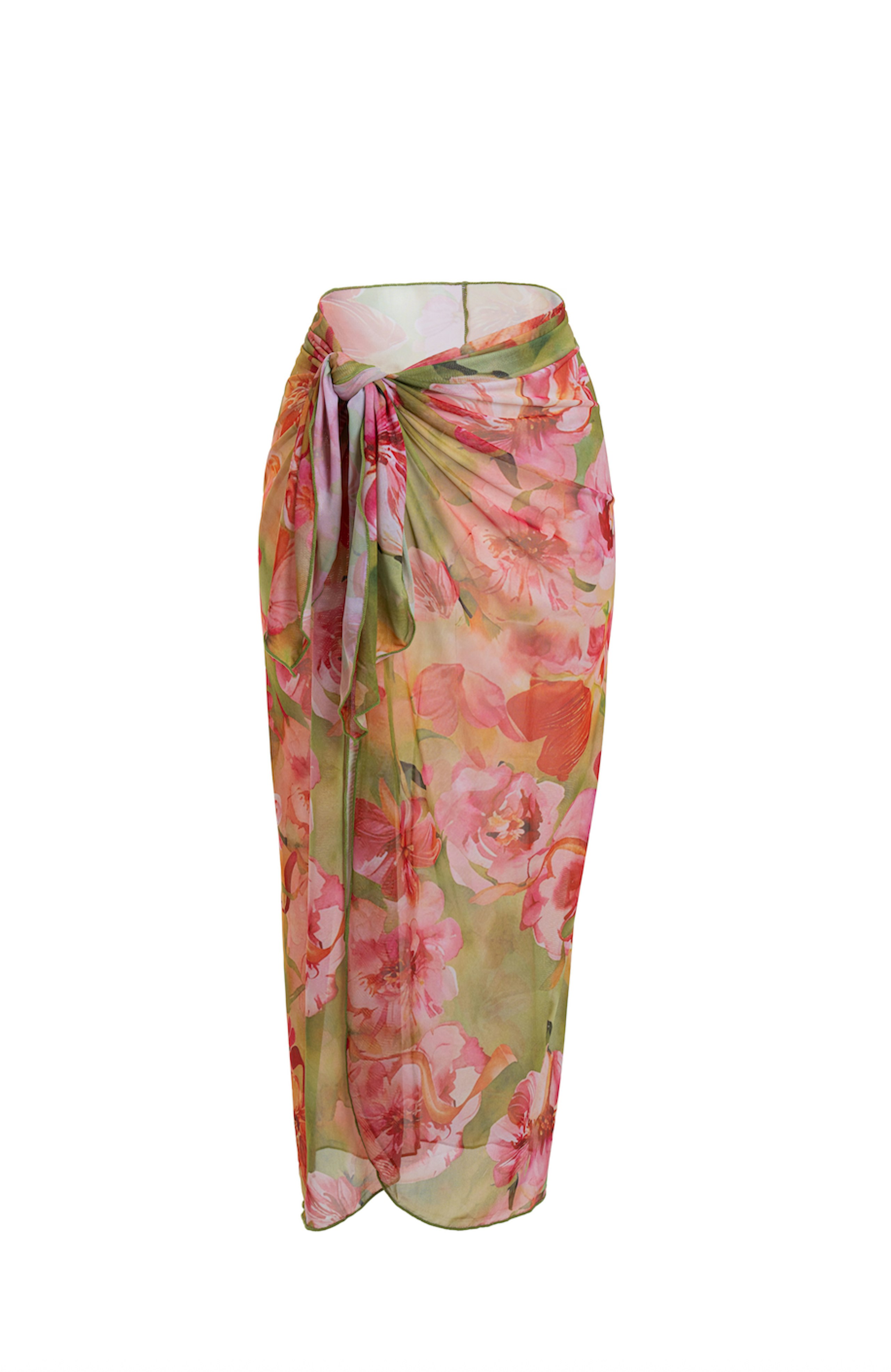 Pink Floral Printed Sarong
