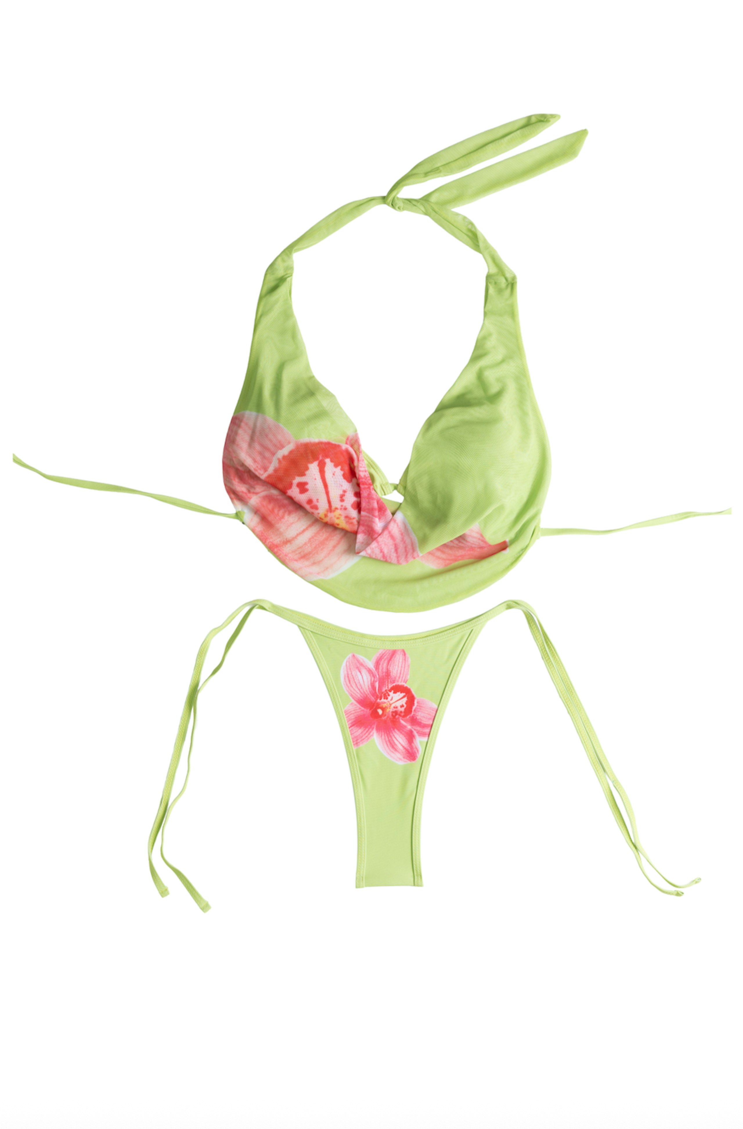 Green Floral Bikini
