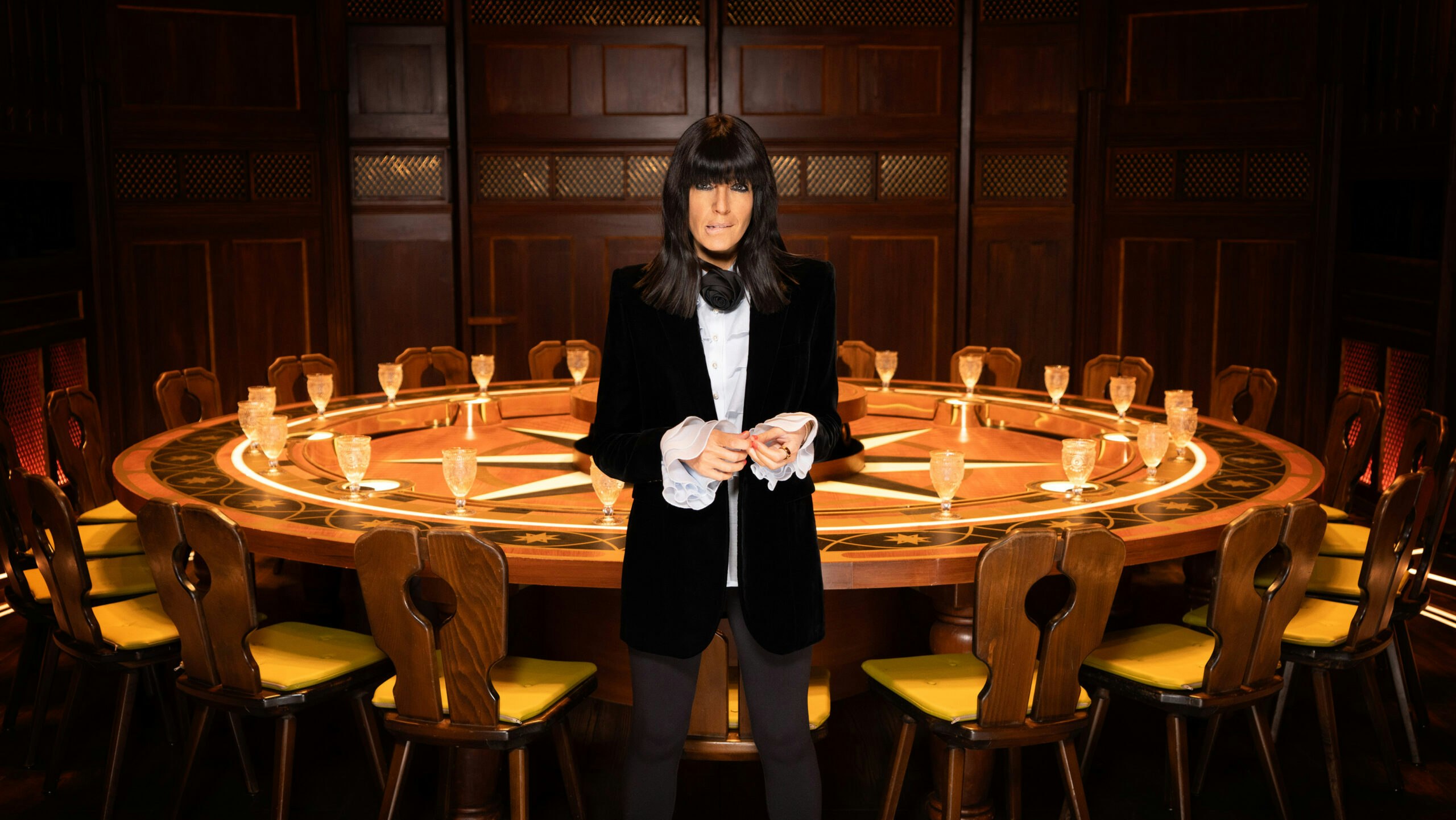 Claudia Winkleman hosts The Celebrity Traitors
