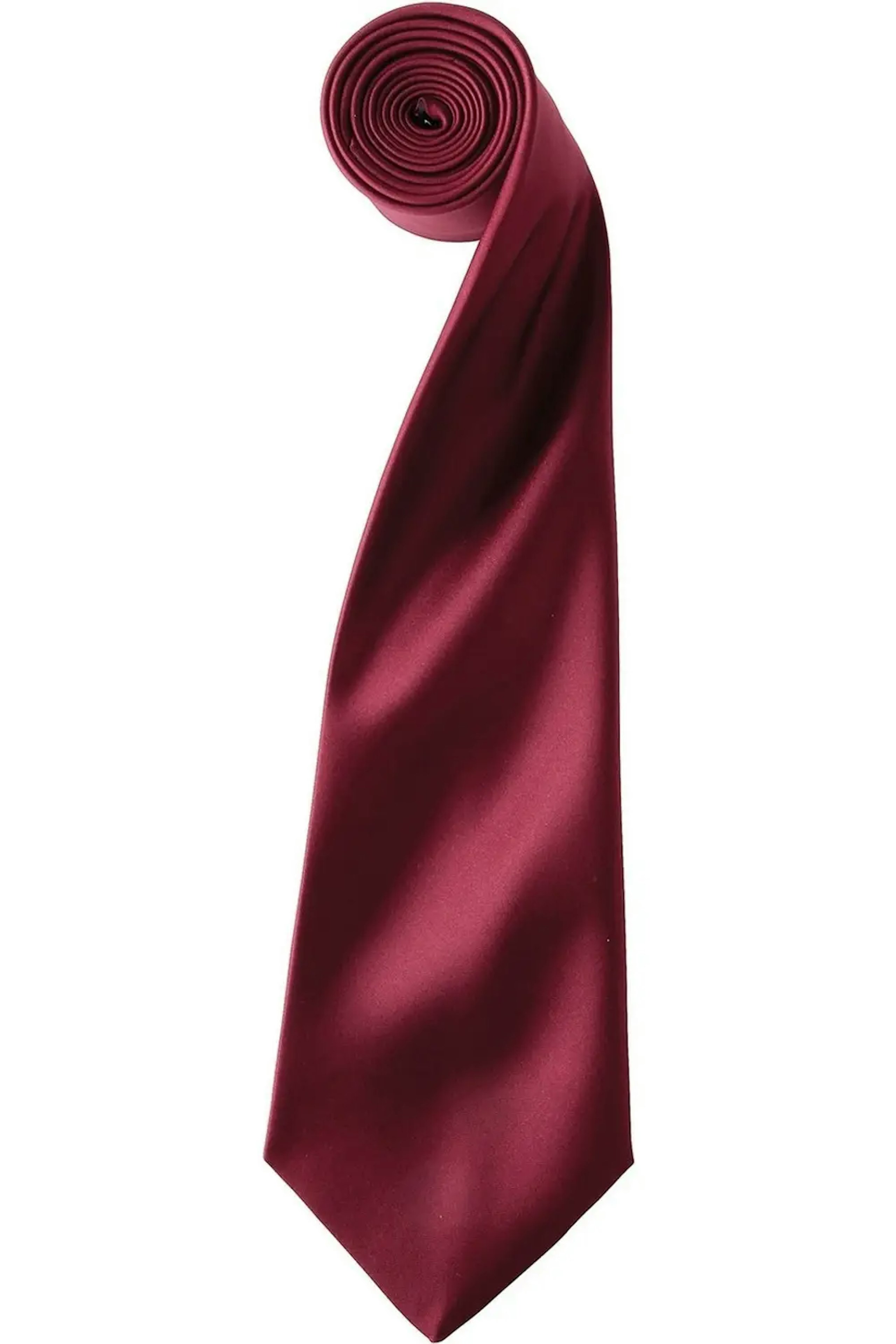 Burgundy Satin Tie