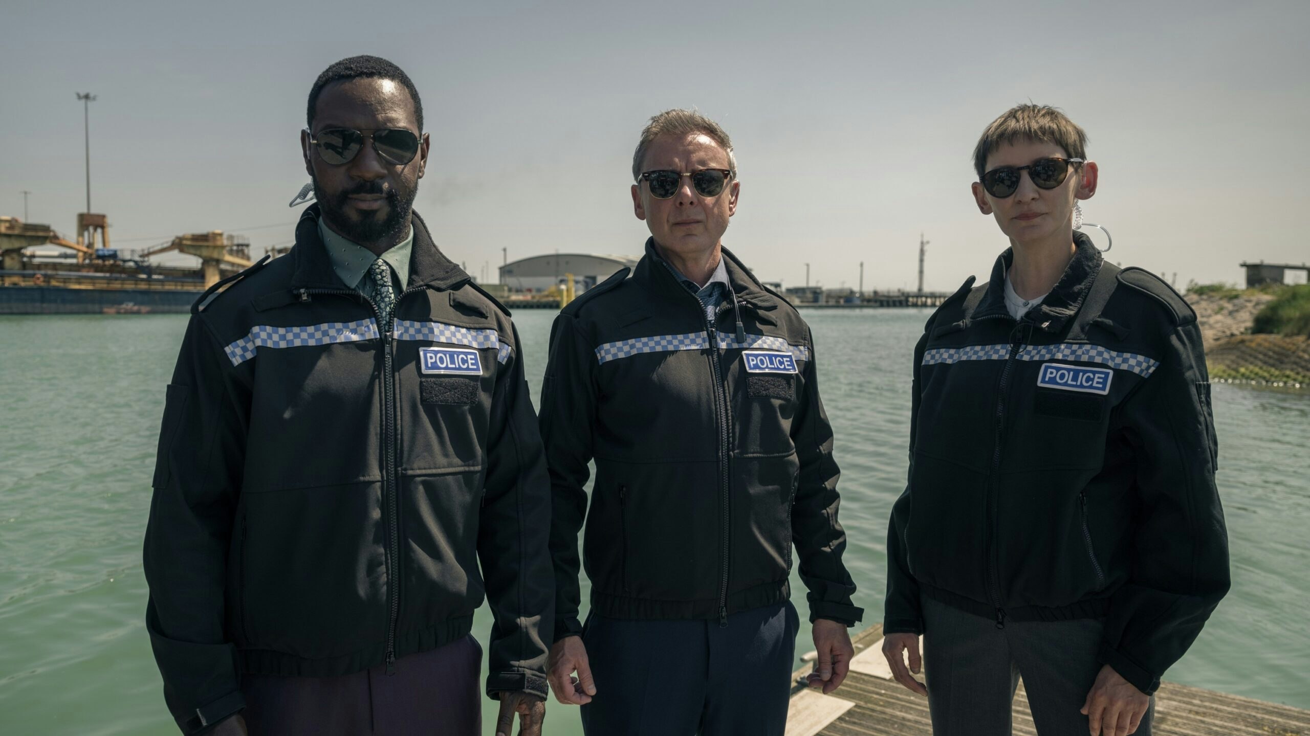 Richie Campbell, John Simm and Laura Elphinstone in Grace