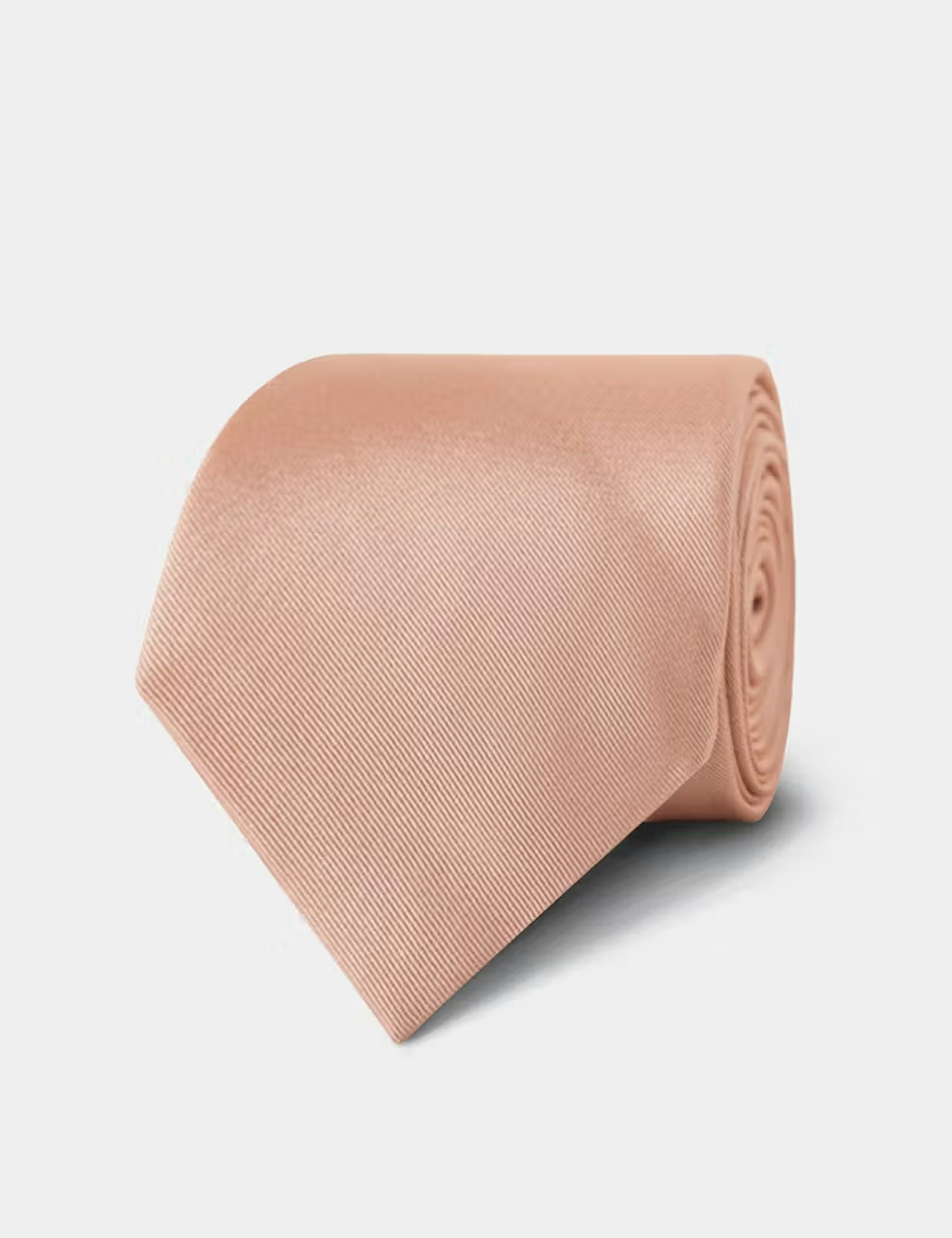 Hawes & Curtis Plain Peach Repp Tie