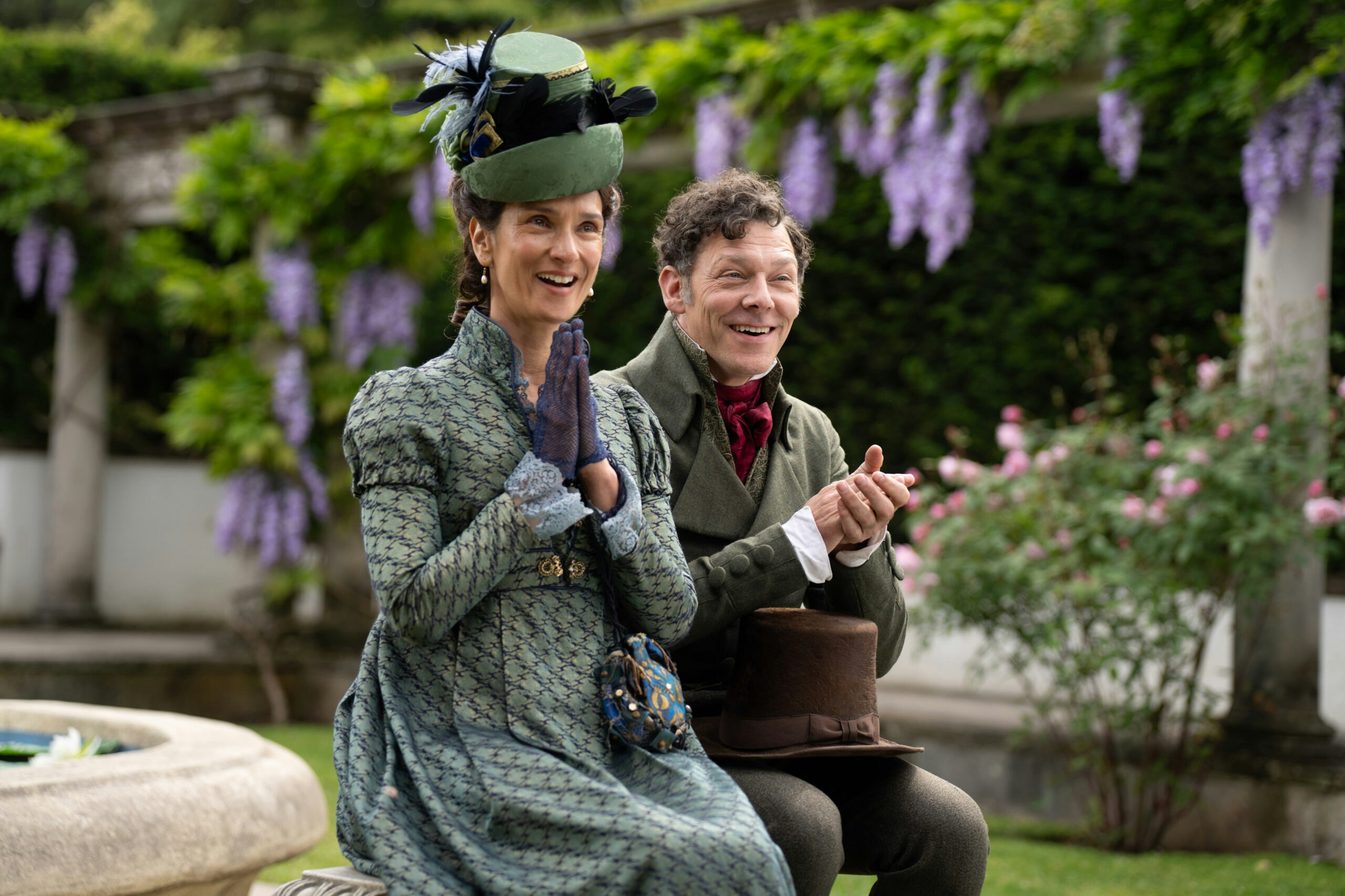 Indira Varma as Mrs Gardiner (left) in The Other Bennet Sister