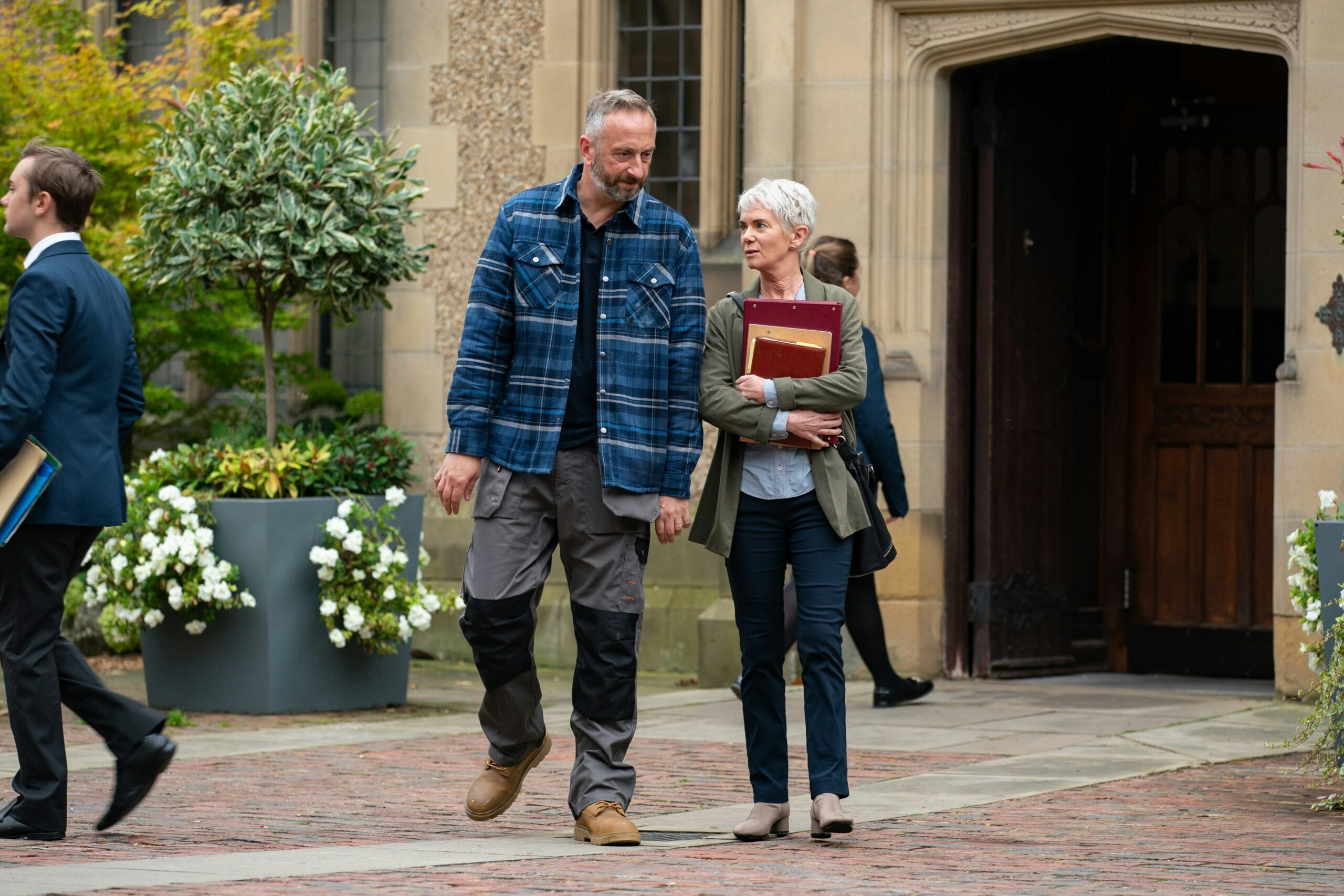Steve Edge (left) as Terry