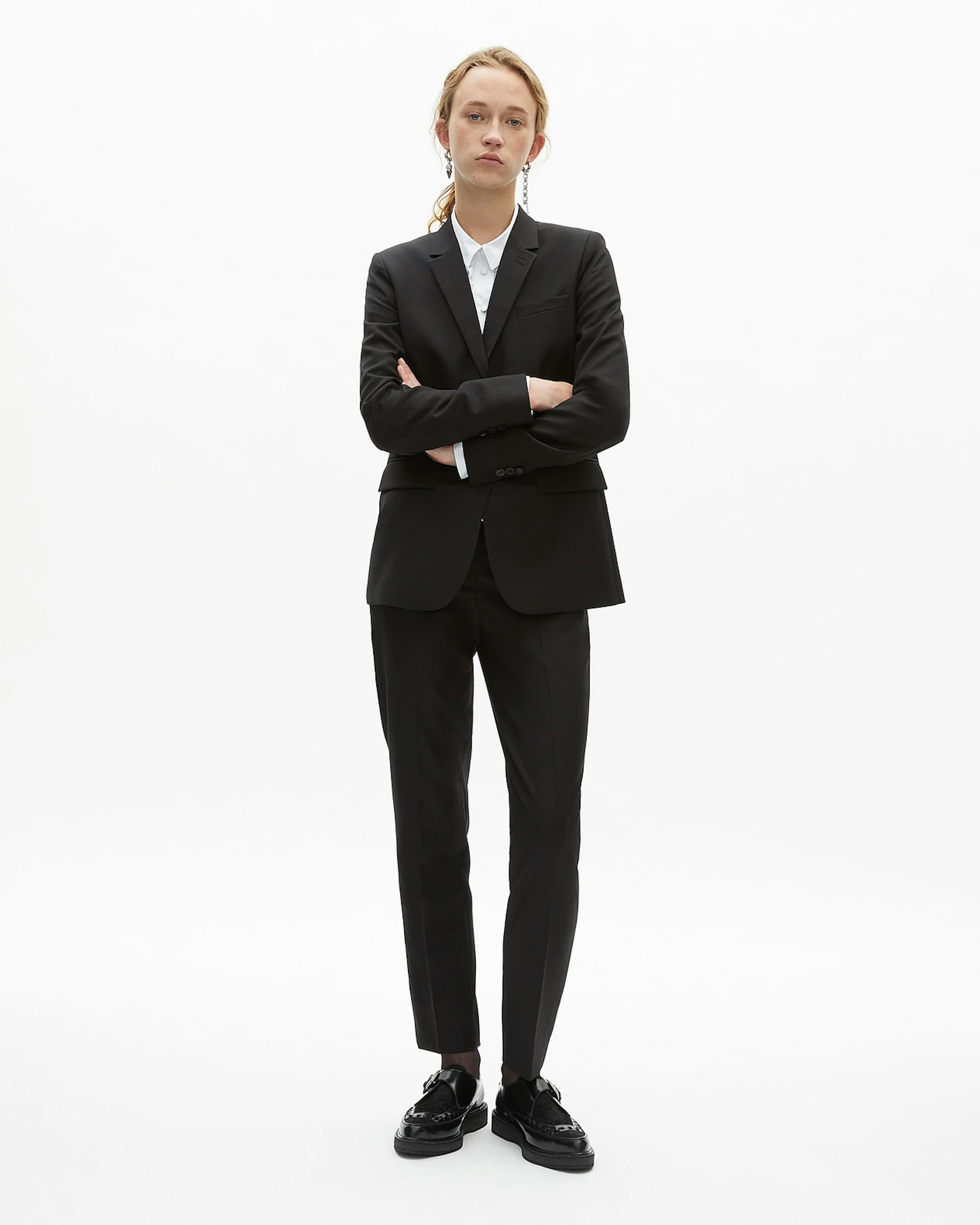 The Kooples Black Slim-Fit Wool Suit Jacket