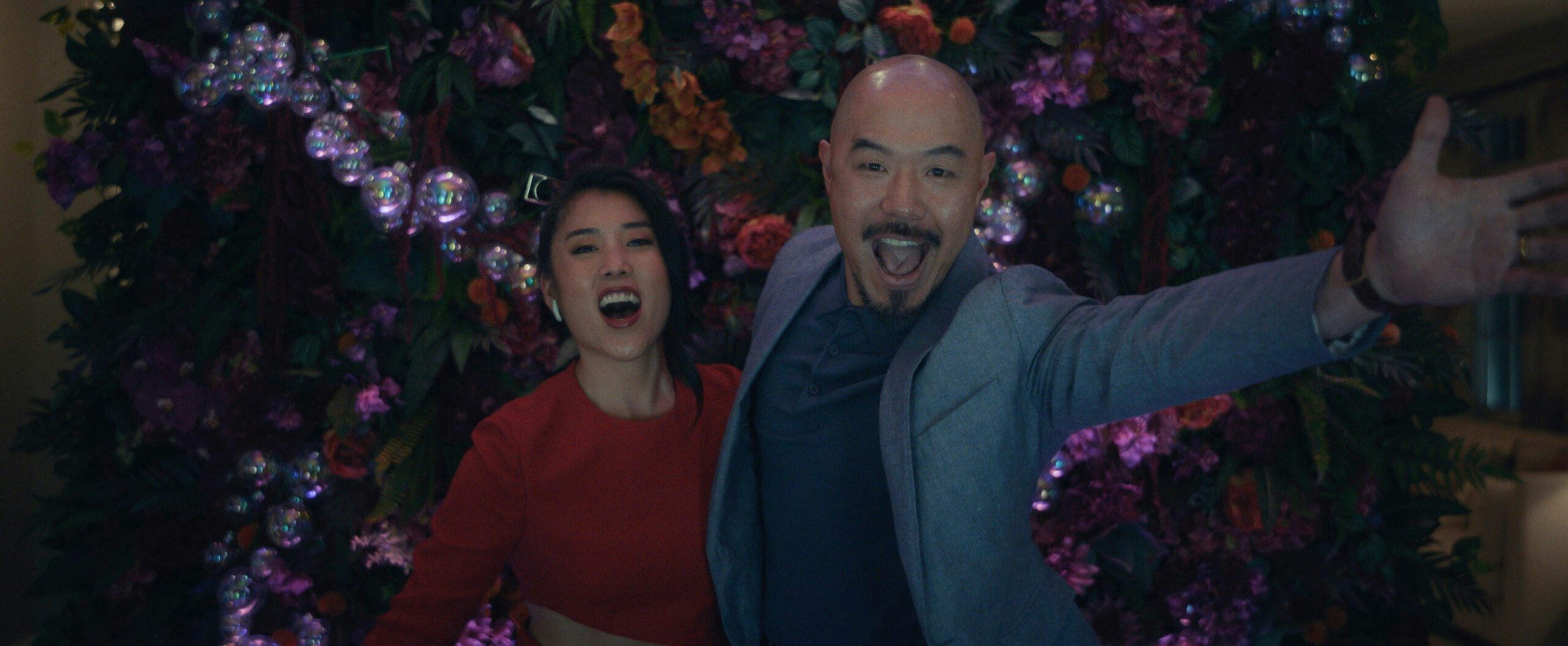 Eunice Bae as Grace Choi and Hoon Lee as Barney Choi in Your Friends & Neighbors