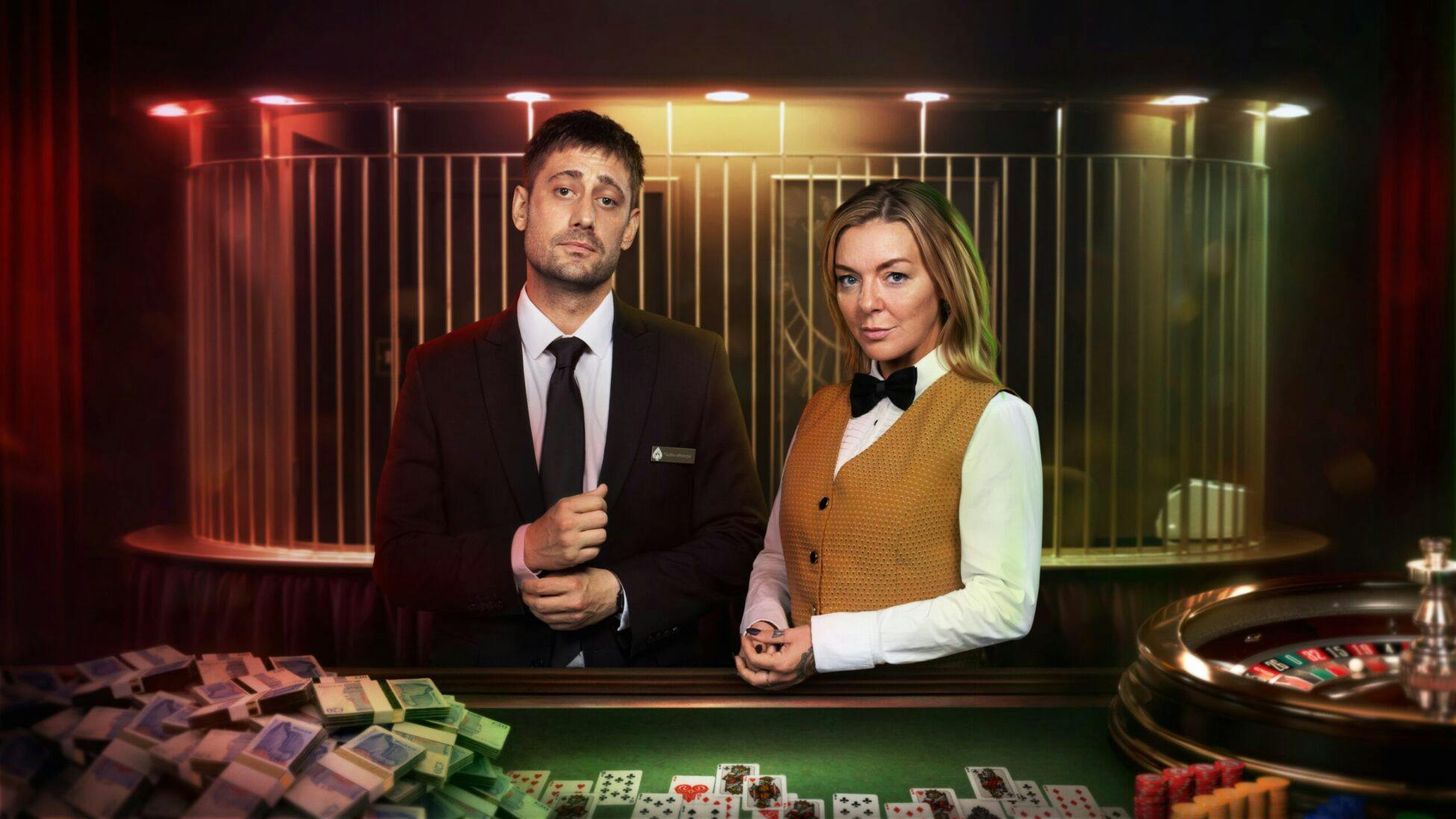 Michael Socha as Matty Flynn and Sheridan Smith as Leanne Chapel in The Cage