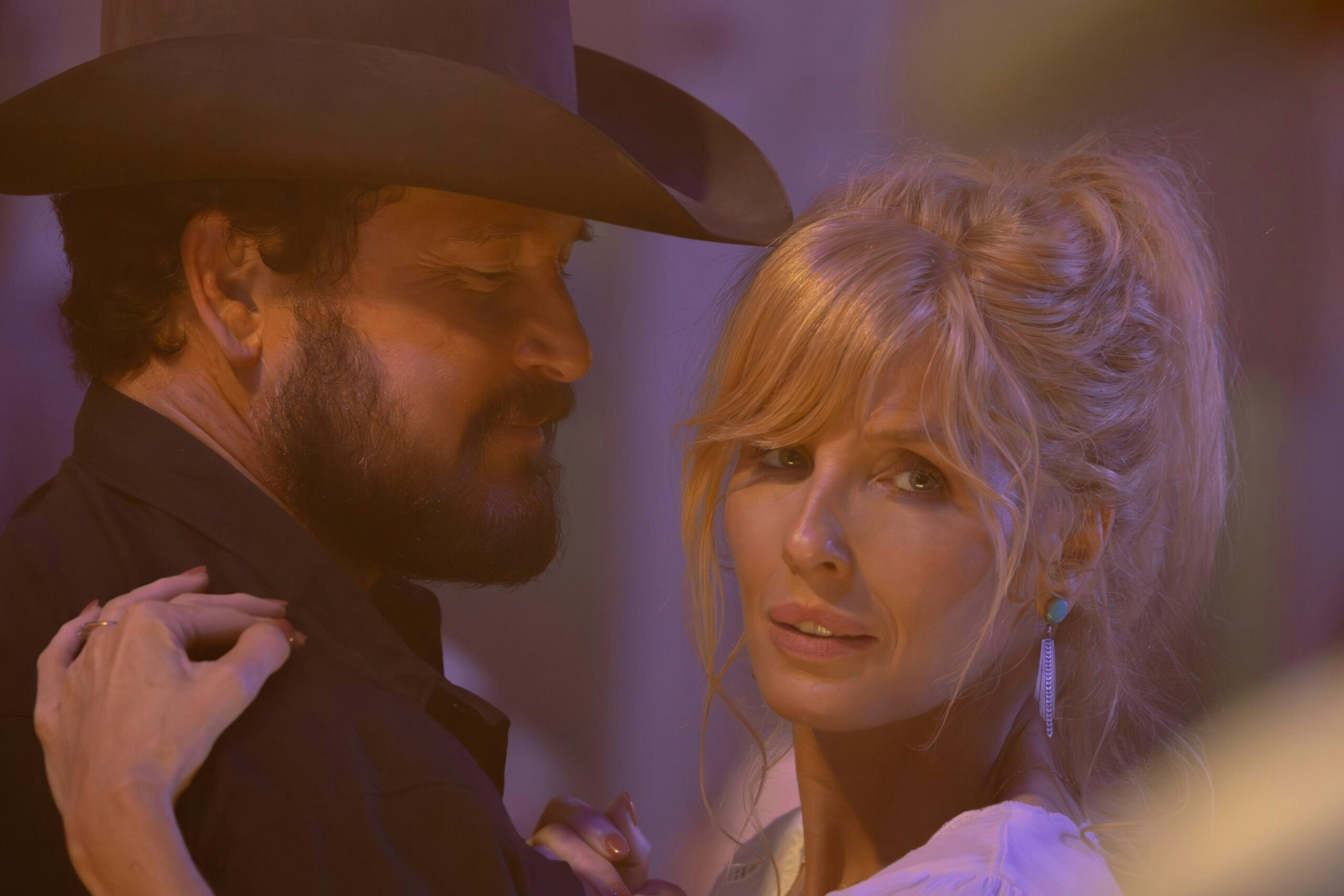 Cole Hauser as Rip Wheeler and Kelly Reilly as Beth Dutton in Dutton Ranch